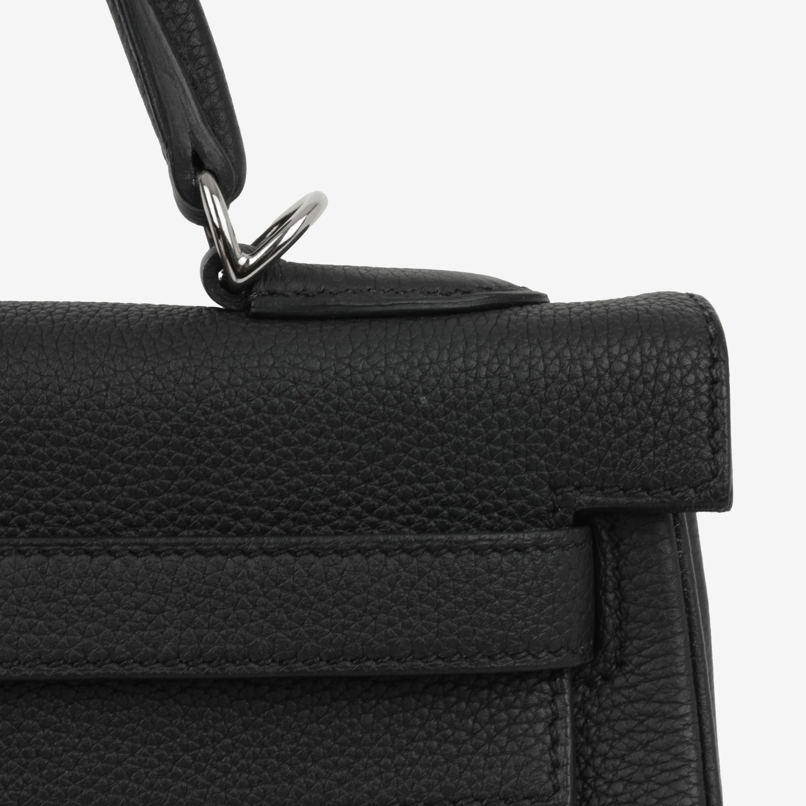 Hermès Kelly 32 - Black Togo | Palladium Hardware - Image 3