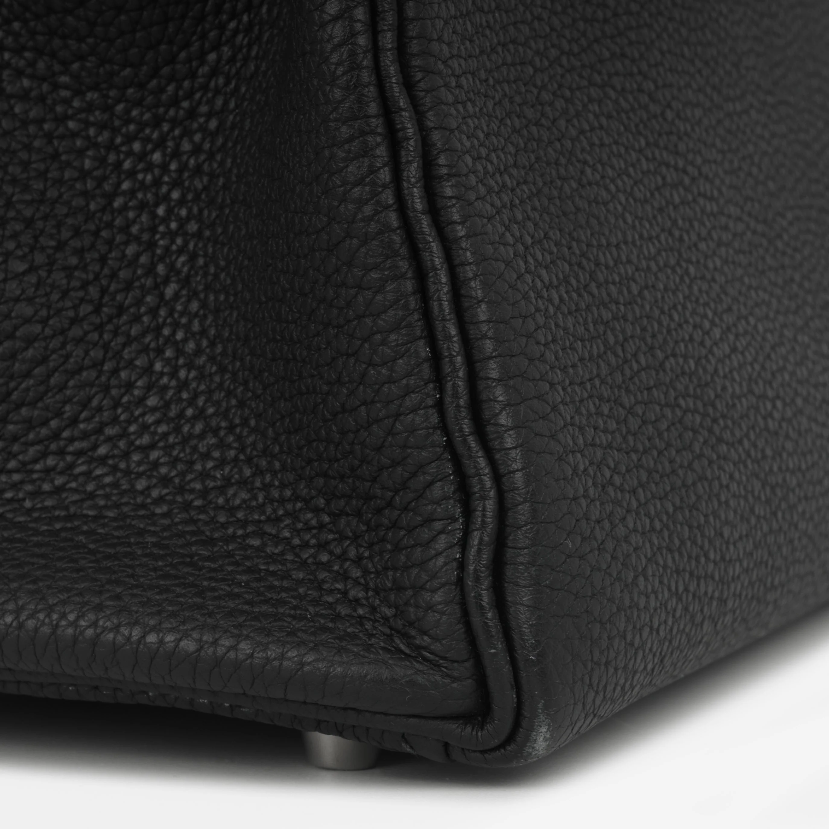 Hermès Kelly 32 - Black Togo | Palladium Hardware - Image 5
