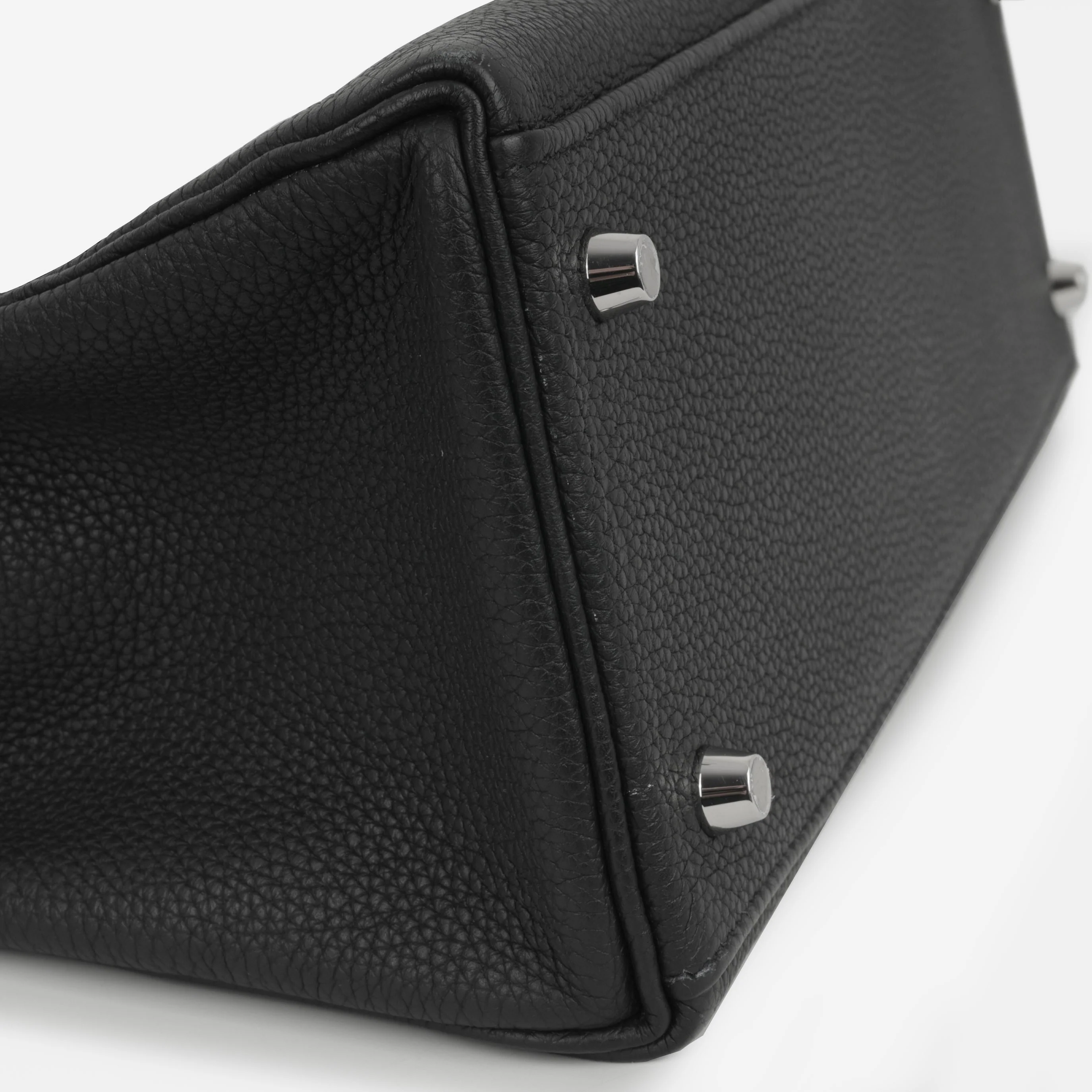 Hermès Kelly 32 - Black Togo | Palladium Hardware - Image 6