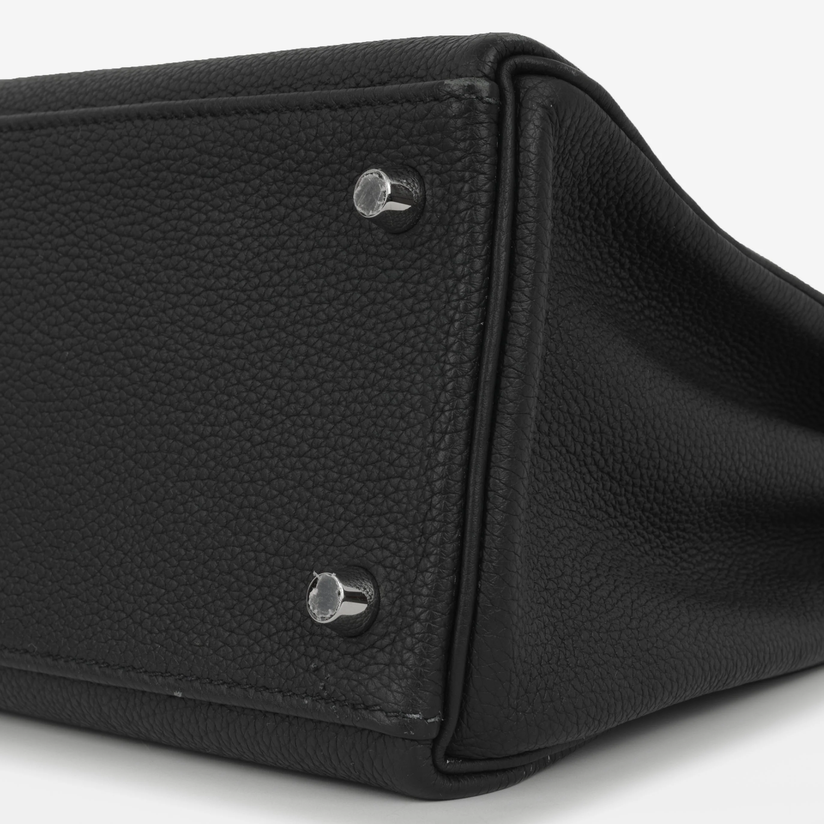 Hermès Kelly 32 - Black Togo | Palladium Hardware - Image 7