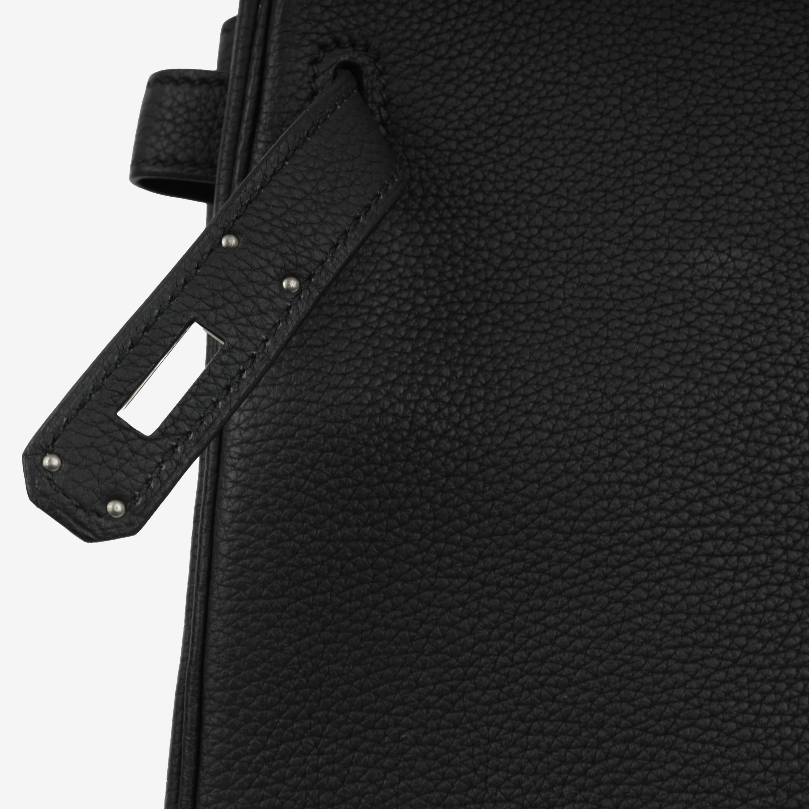 Hermès Kelly 32 - Black Togo | Palladium Hardware - Image 9
