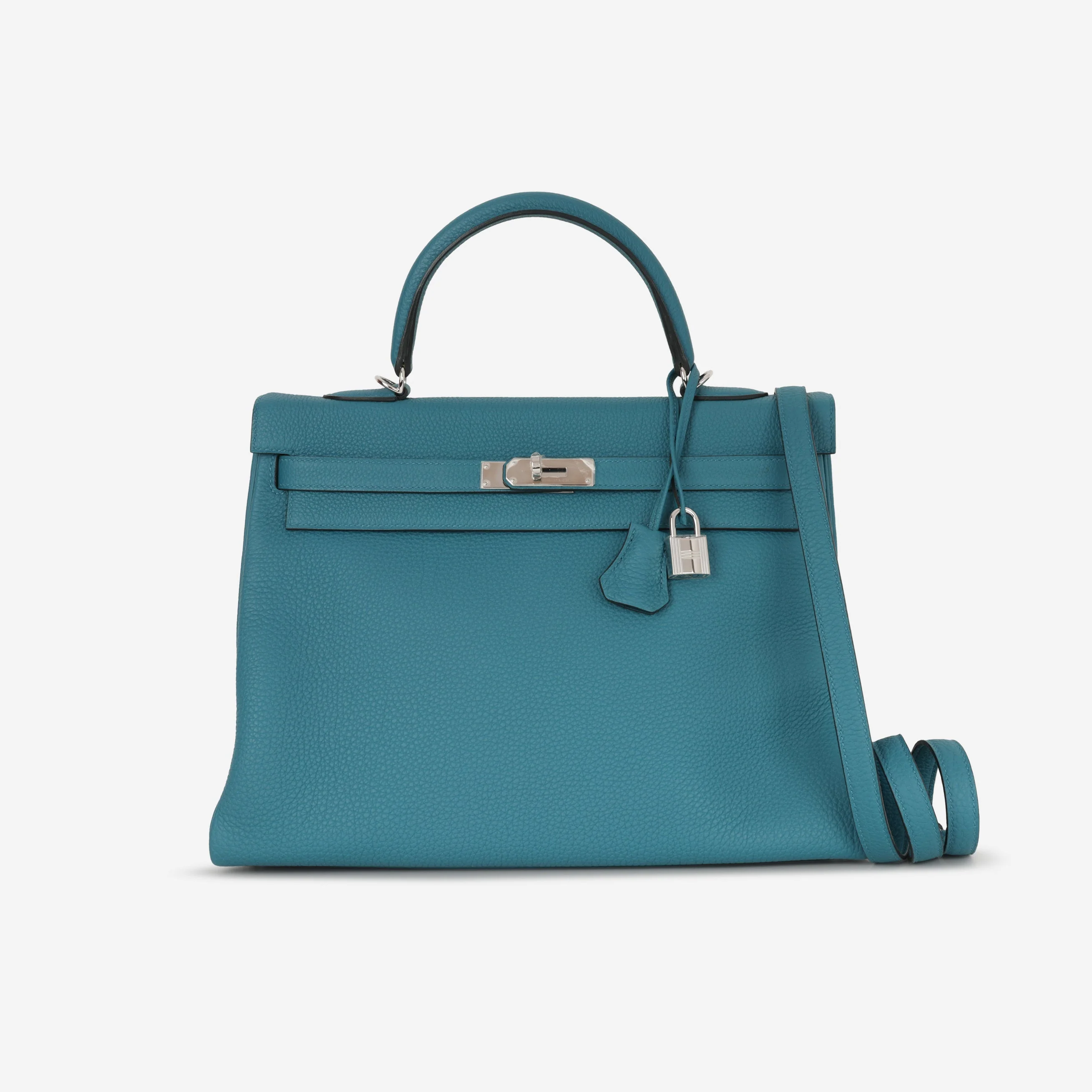 Hermès Kelly 32 - Blue Izmir Togo | Palladium Hardware - Image 2