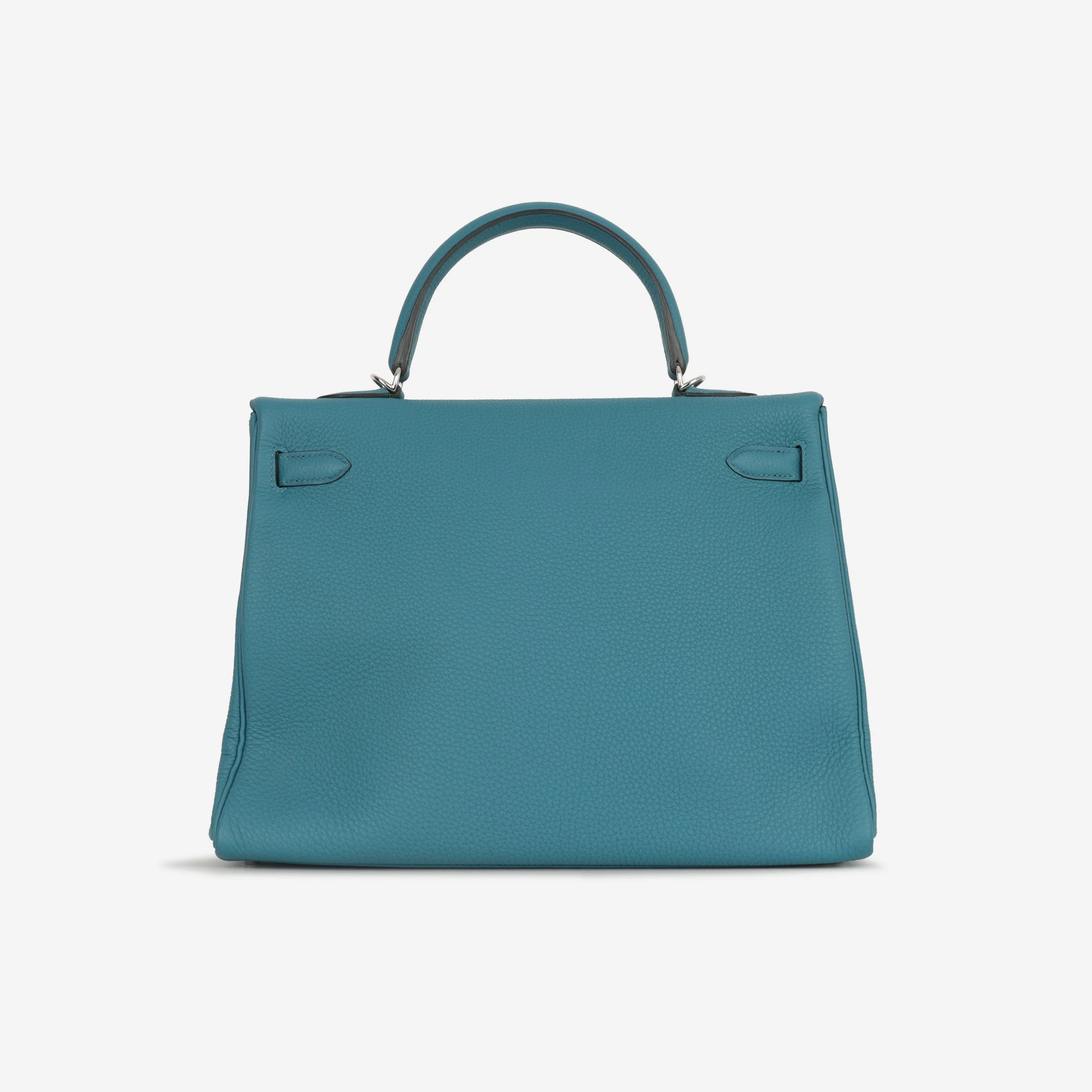 Hermès Kelly 32 - Blue Izmir Togo | Palladium Hardware - Image 3