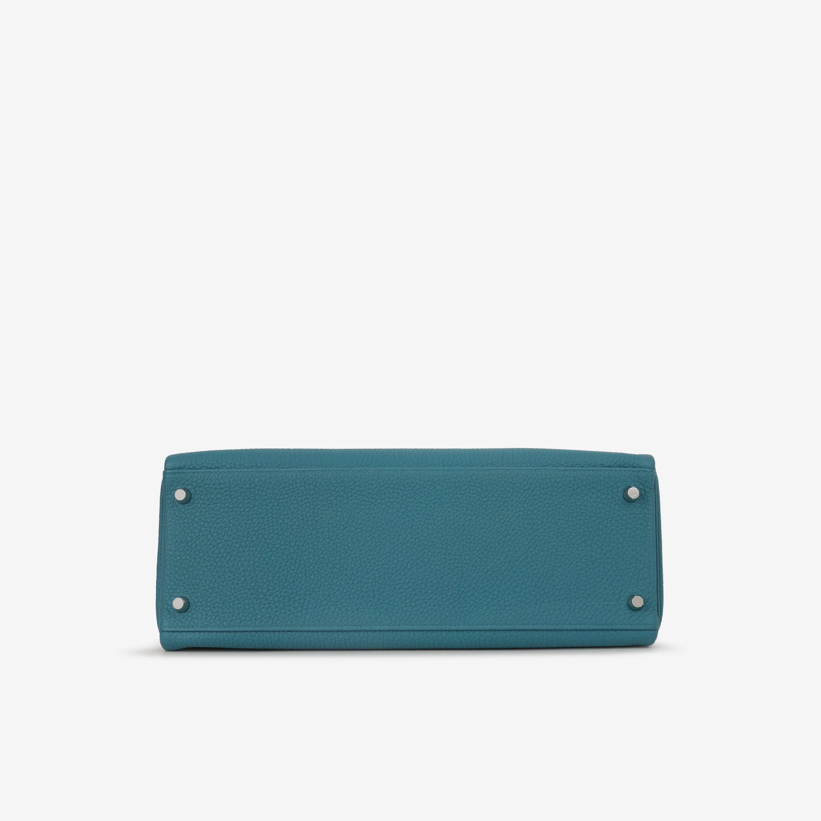 Hermès Kelly 32 - Blue Izmir Togo | Palladium Hardware - Image 5