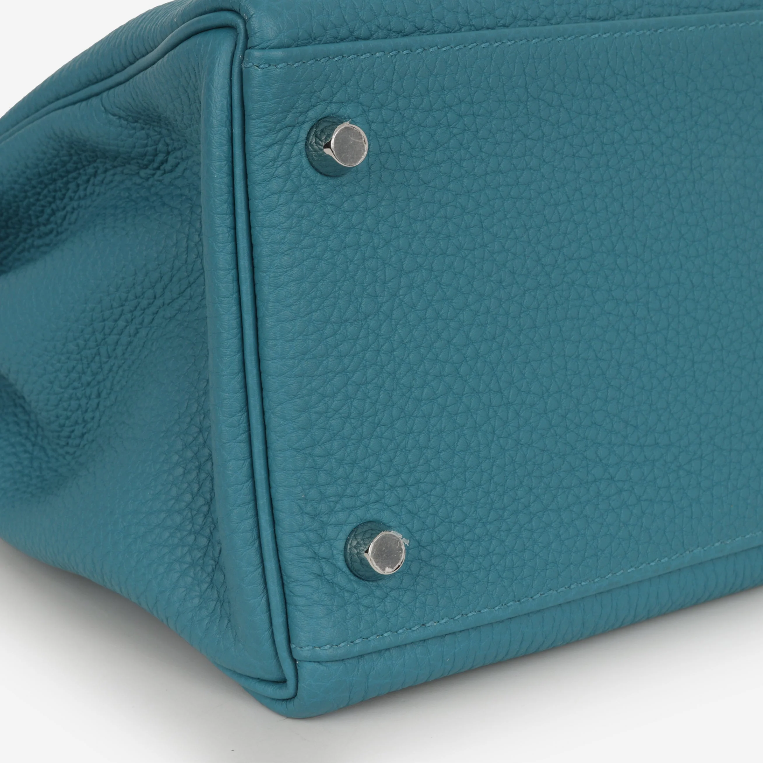 Hermès Kelly 32 - Blue Izmir Togo | Palladium Hardware - Image 6
