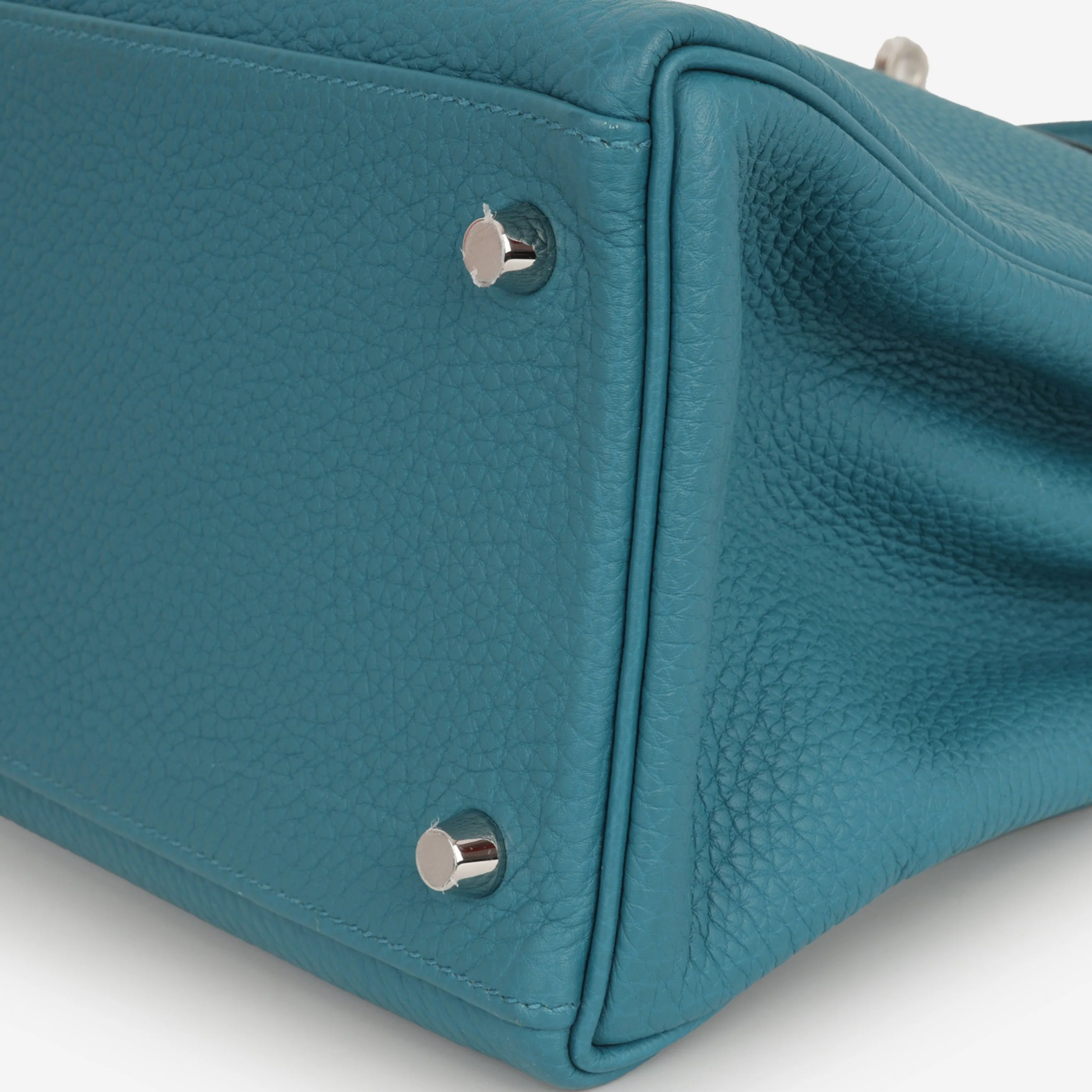 Hermès Kelly 32 - Blue Izmir Togo | Palladium Hardware - Image 7