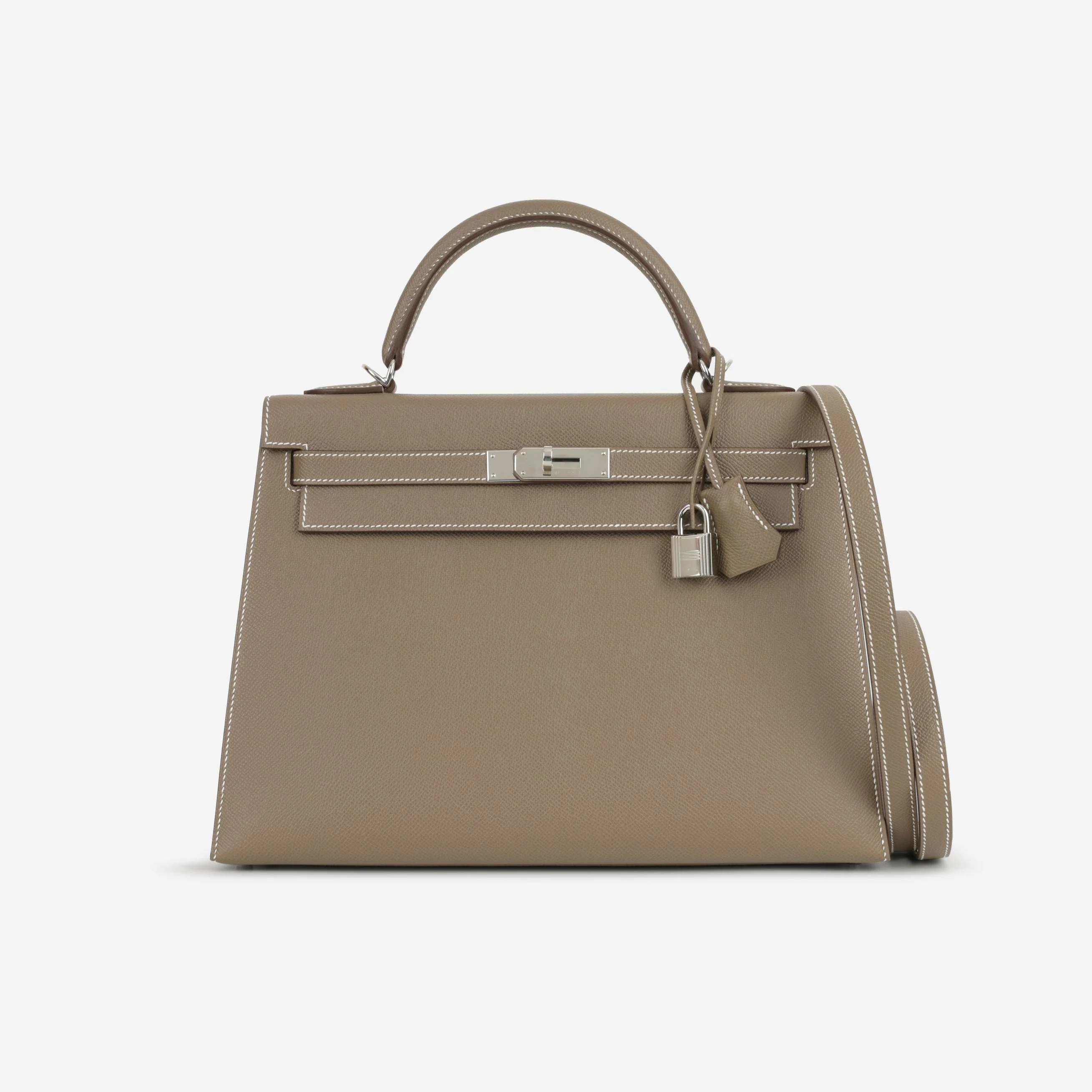 Hermès Kelly 32 - Etoupe Epsom | Palladium Hardware - Image 3