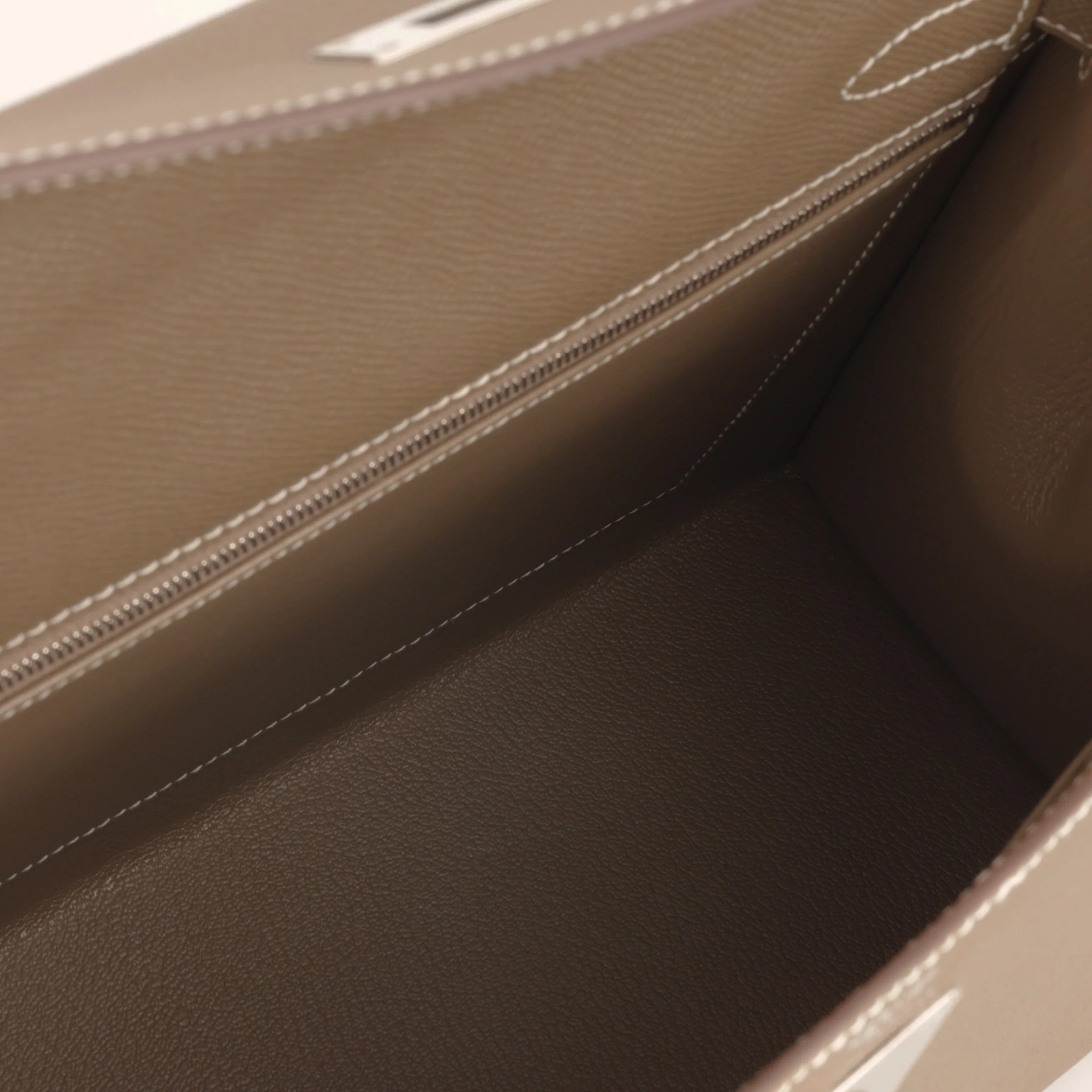 Hermès Kelly 32 - Etoupe Epsom | Palladium Hardware - Image 8