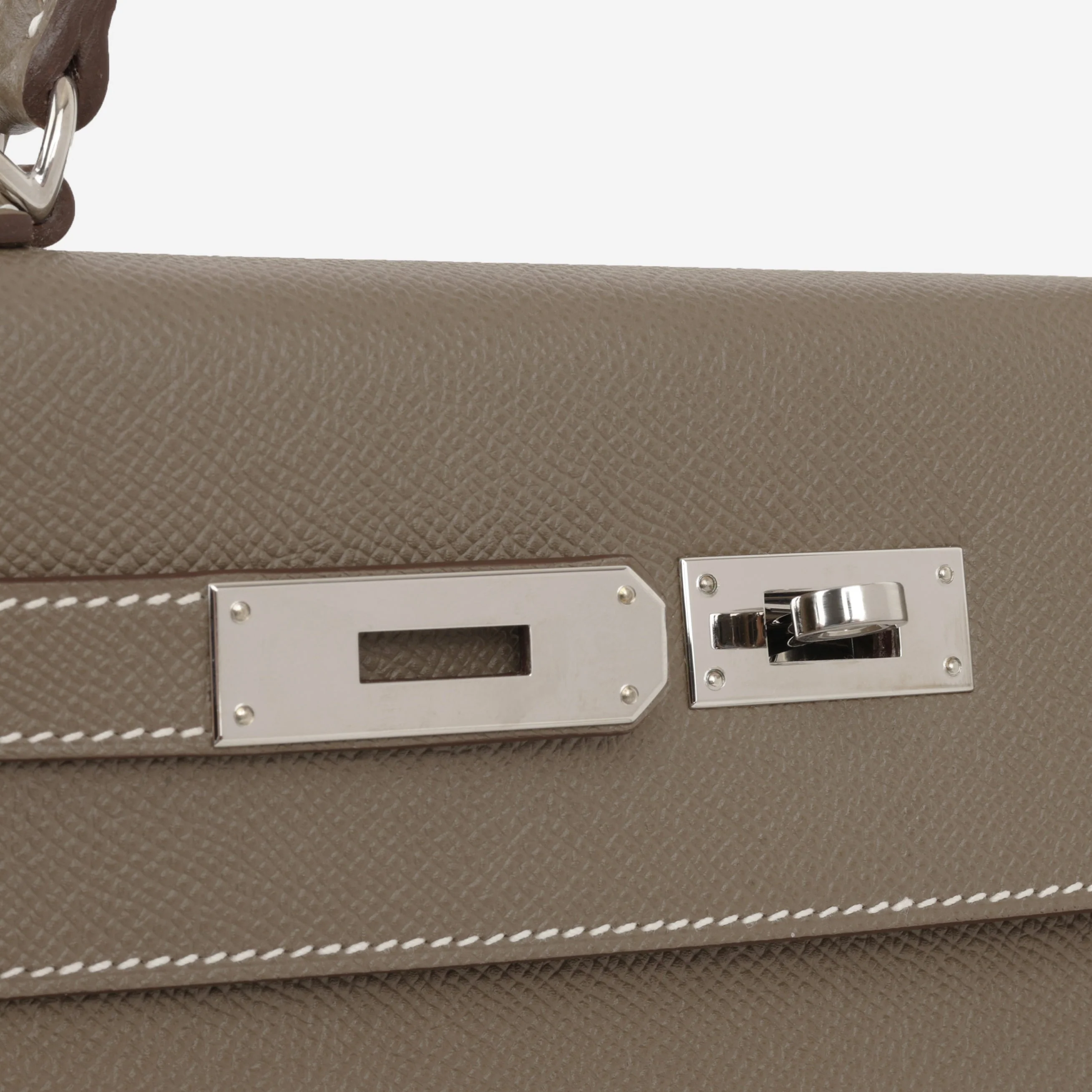 Hermès Kelly 32 - Etoupe Epsom | Palladium Hardware - Image 9
