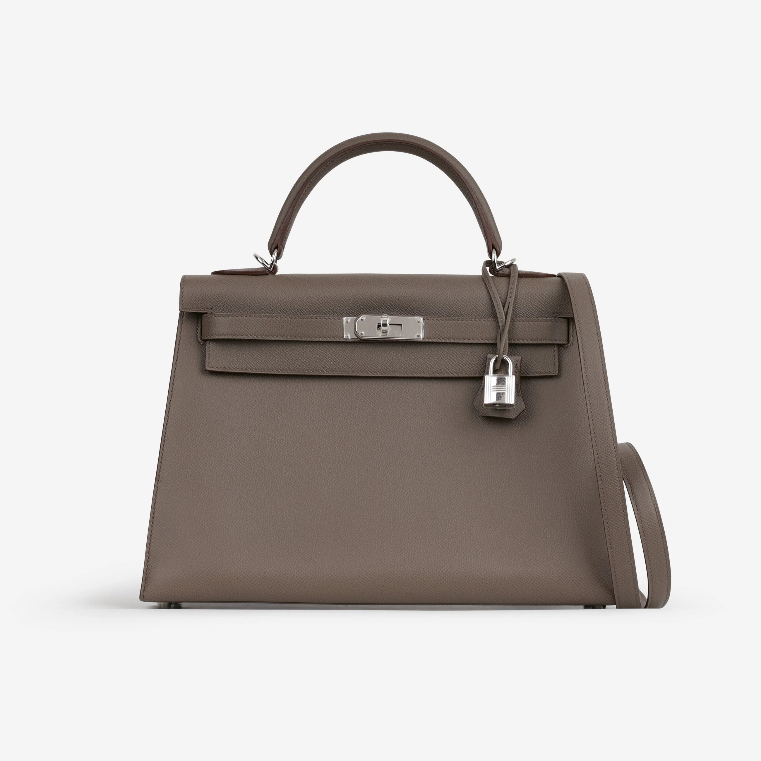 Hermès Kelly 32 - Gris Etain Epsom | Palladium Hardware - Image 2