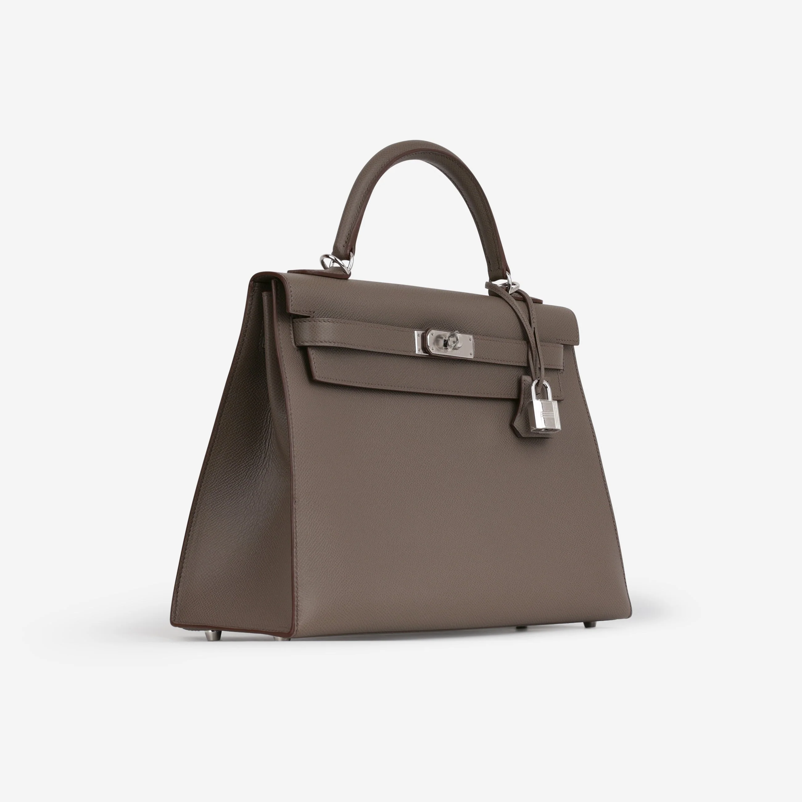 Hermès Kelly 32 - Gris Etain Epsom | Palladium Hardware - Image 3