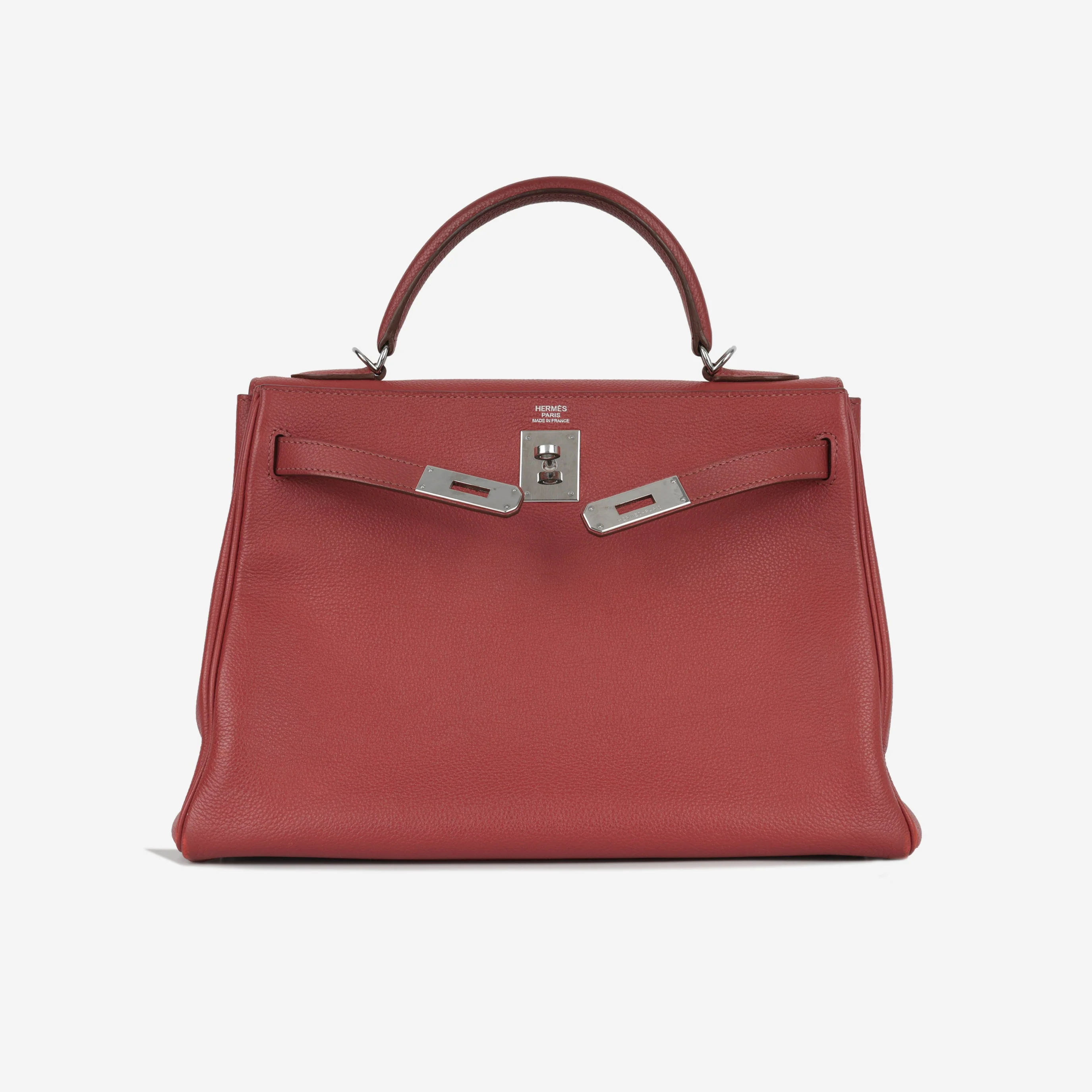 Hermès Kelly 32 - Rouge Garance Vache Liegee | Palladium Hardware - Image 8