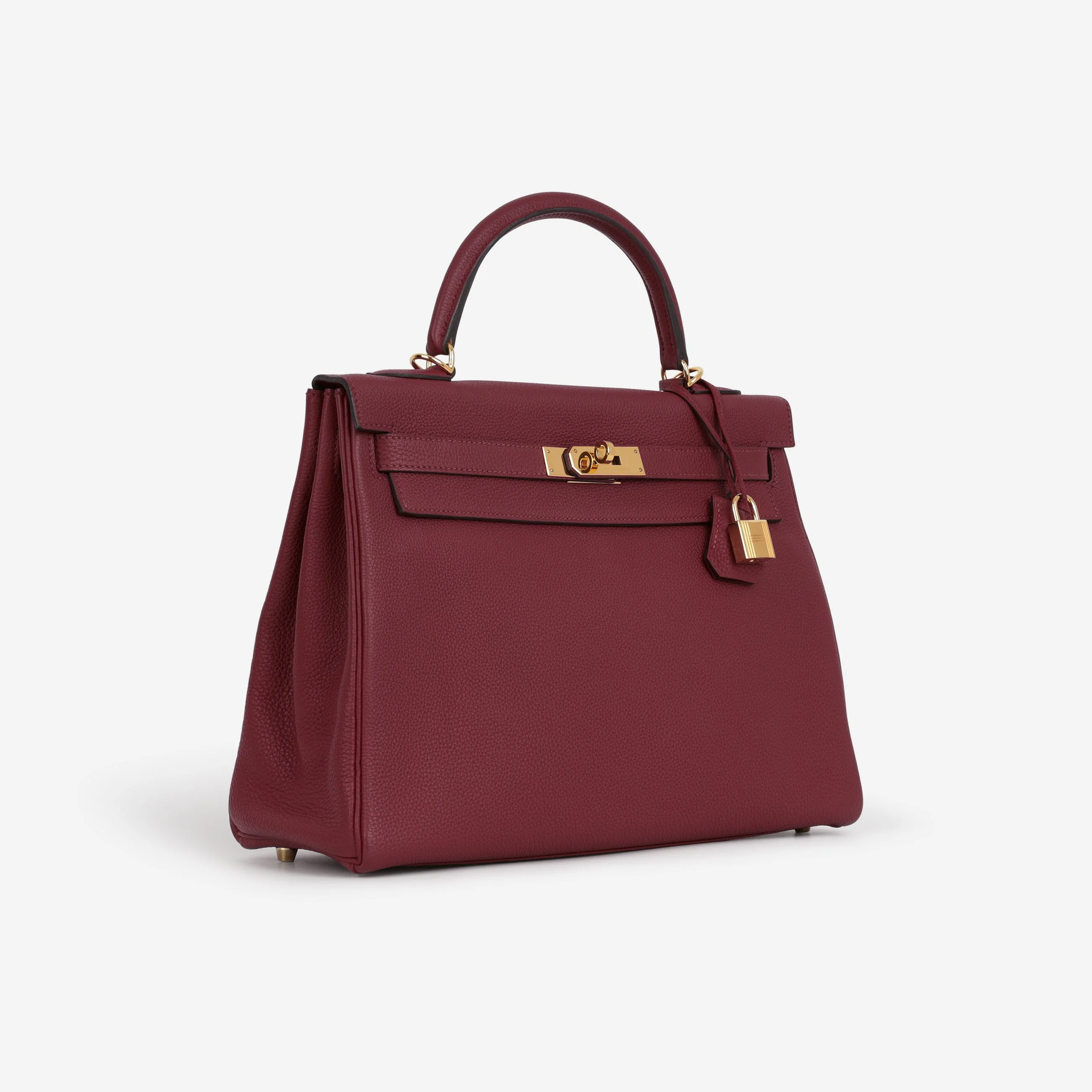 Hermès Kelly 32 - Rouge Grenat Togo | Gold Hardware - Image 3
