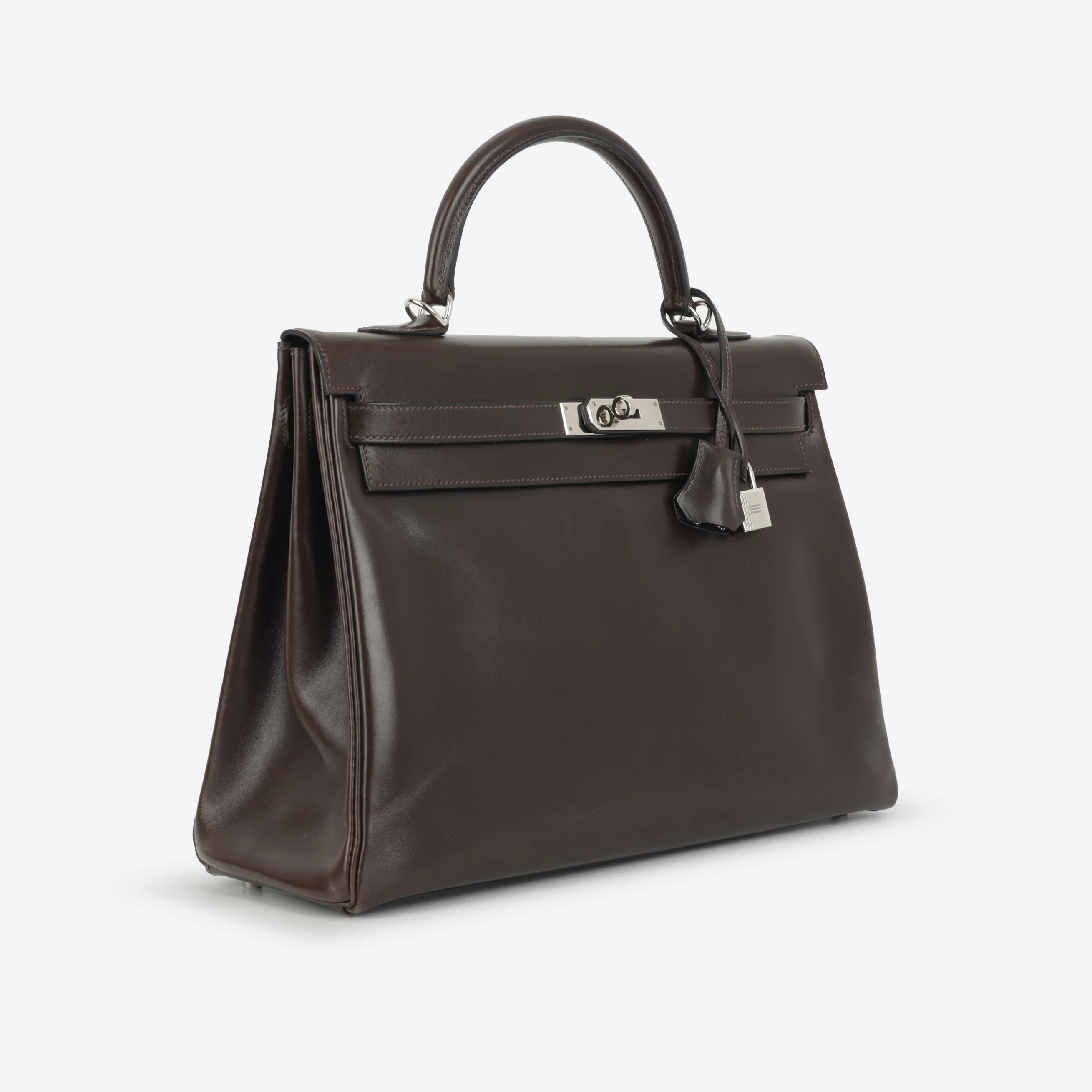 Hermès Kelly 35 - Ebene Box Calf Retourne | Palladium Hardware - Image 2