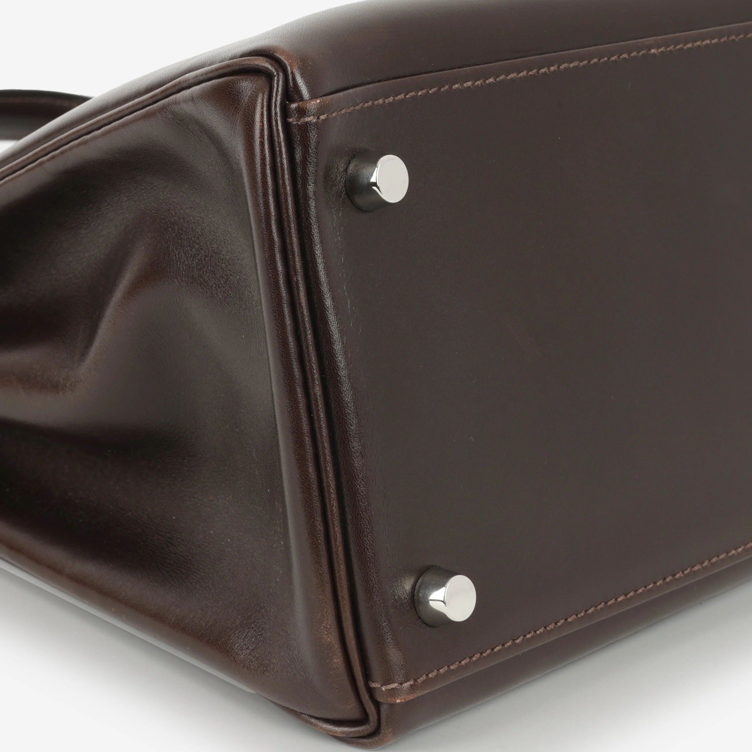 Hermès Kelly 35 - Ebene Box Calf Retourne | Palladium Hardware - Image 5
