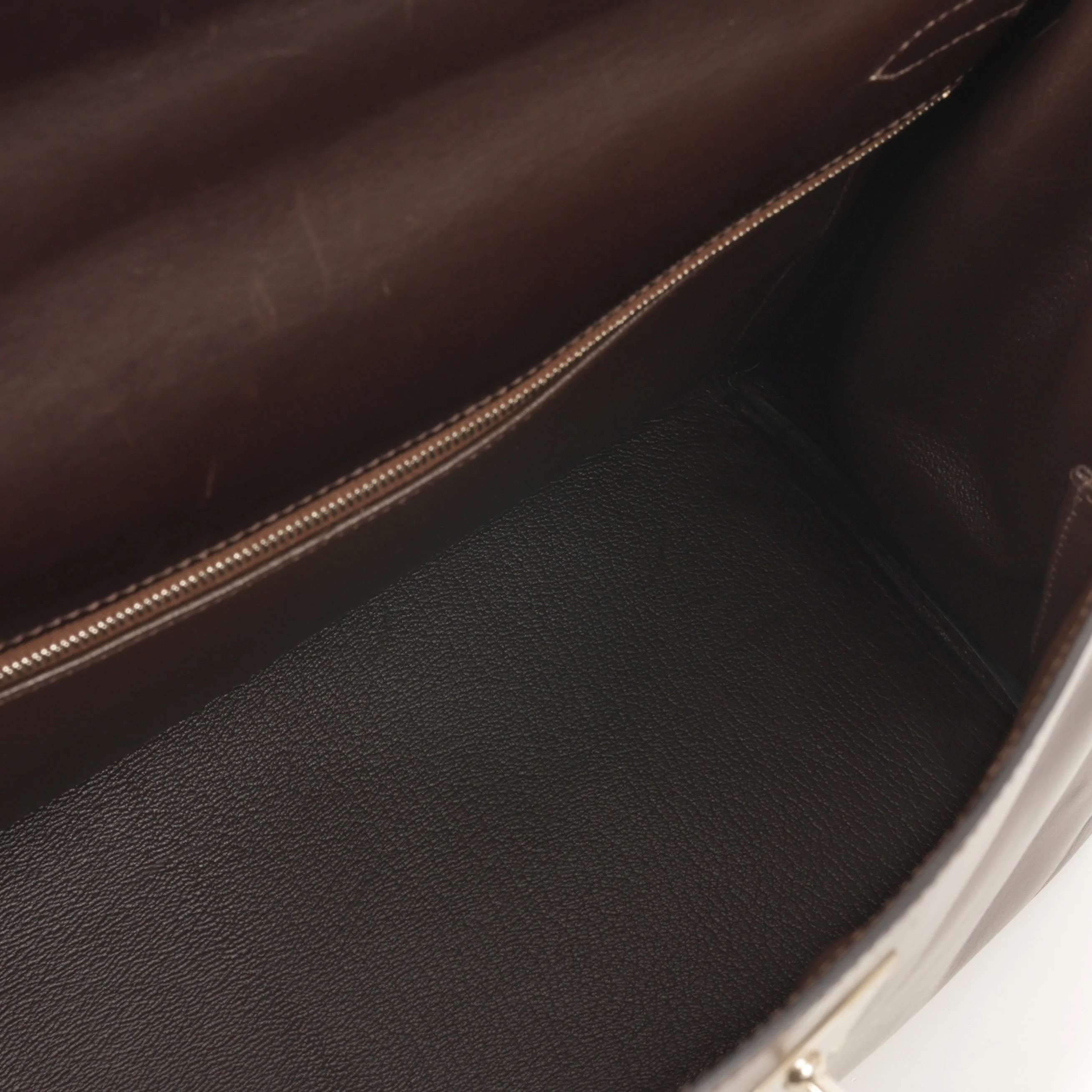 Hermès Kelly 35 - Ebene Box Calf Retourne | Palladium Hardware - Image 8