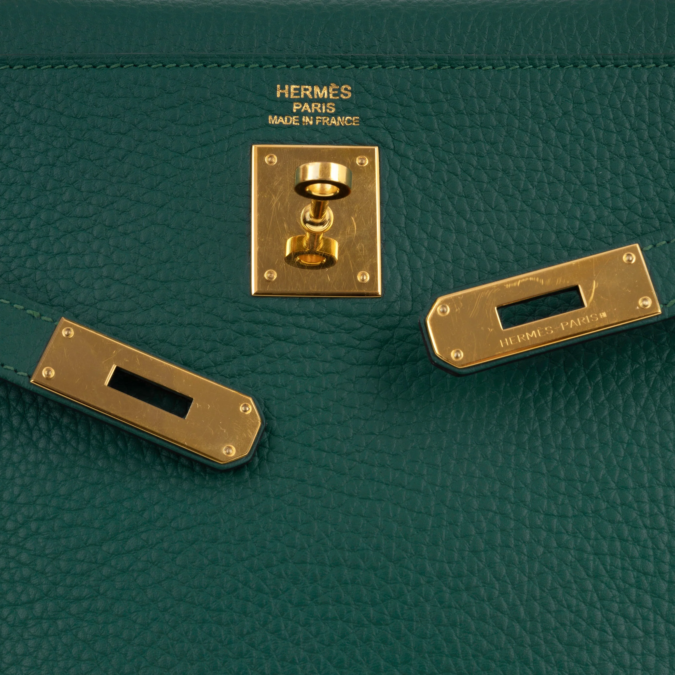 Hermès Kelly 35 - Malachite Clemence | Gold Hardware - Image 10