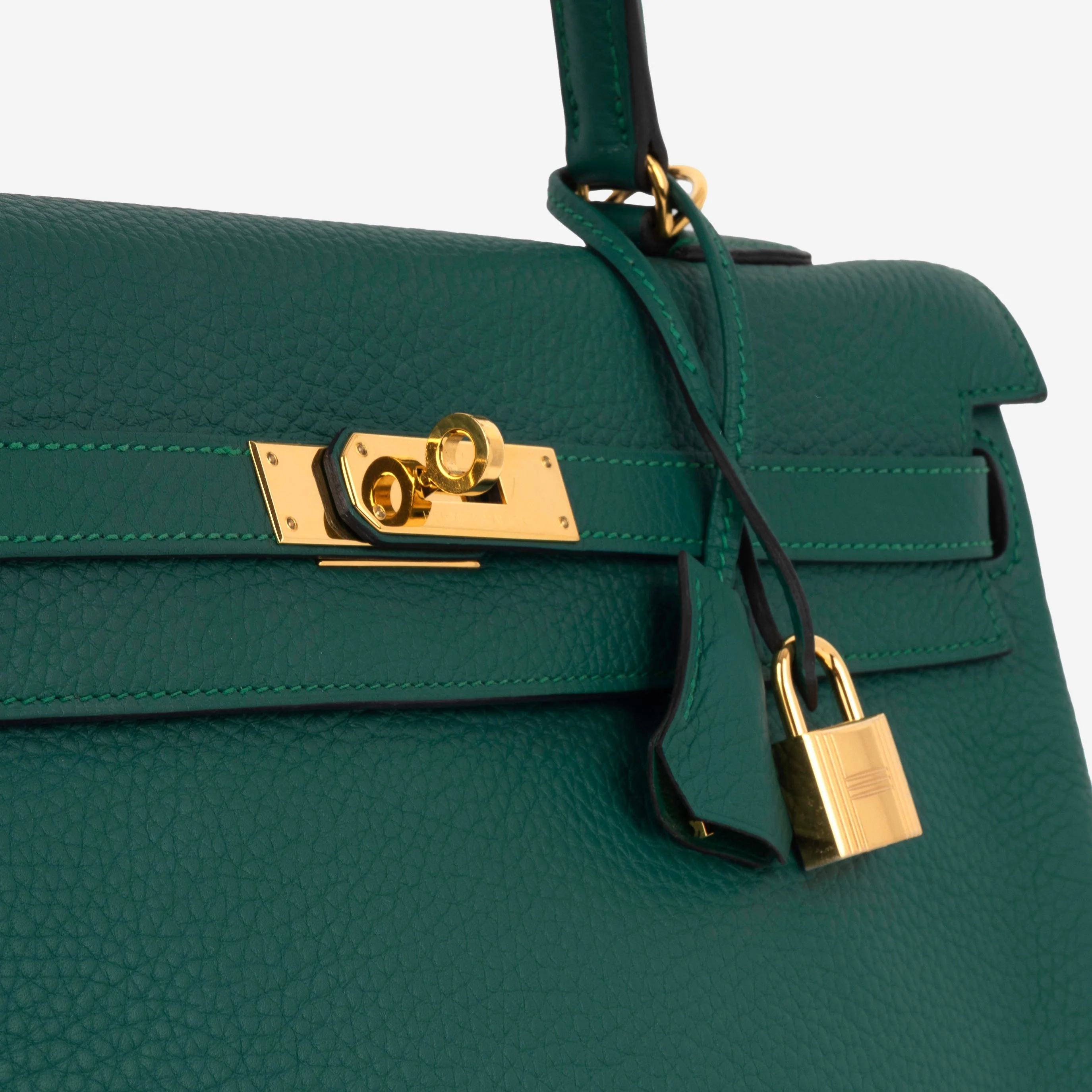 Hermès Kelly 35 - Malachite Clemence | Gold Hardware - Image 6