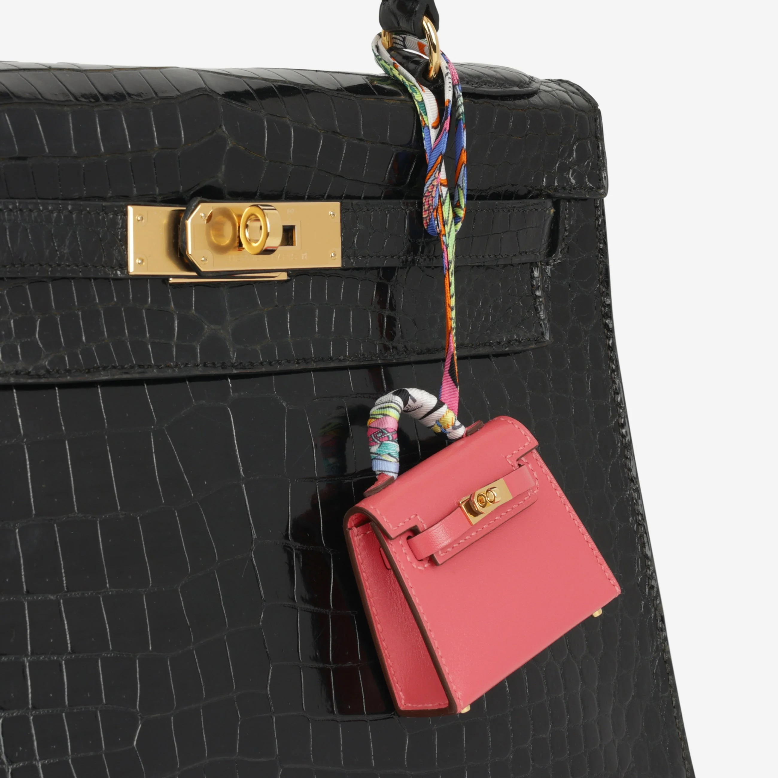 Hermès Kelly Charm - Rose Lipstick Tadelakt | Gold Hardware - Image 3