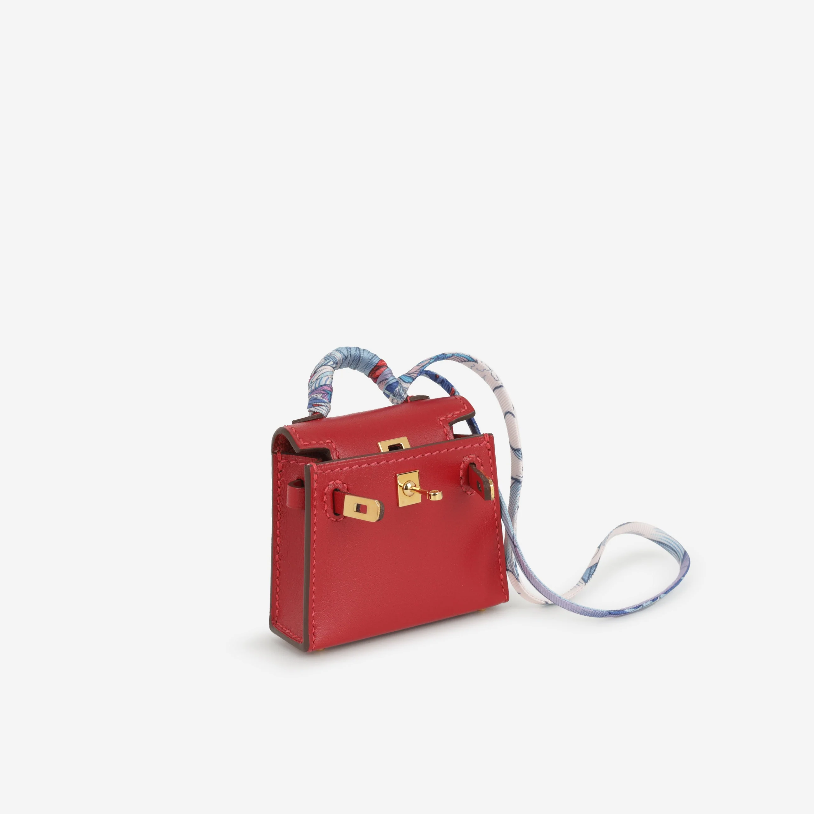 Hermès Kelly Charm - Rouge Vif Tadelakt | Gold Hardware - Image 2