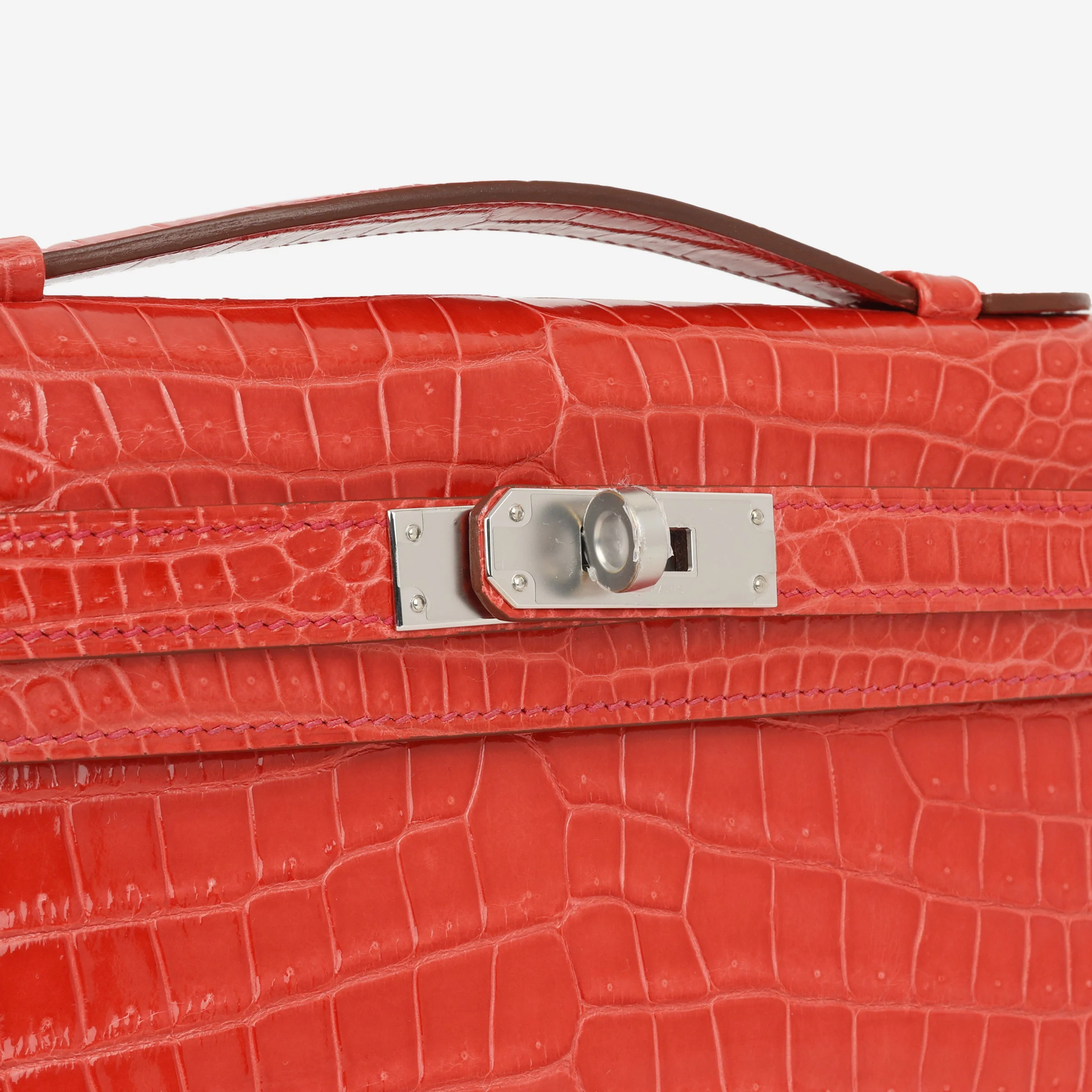Hermès Kelly Cut - Bougainvillier Crocodile - Image 9