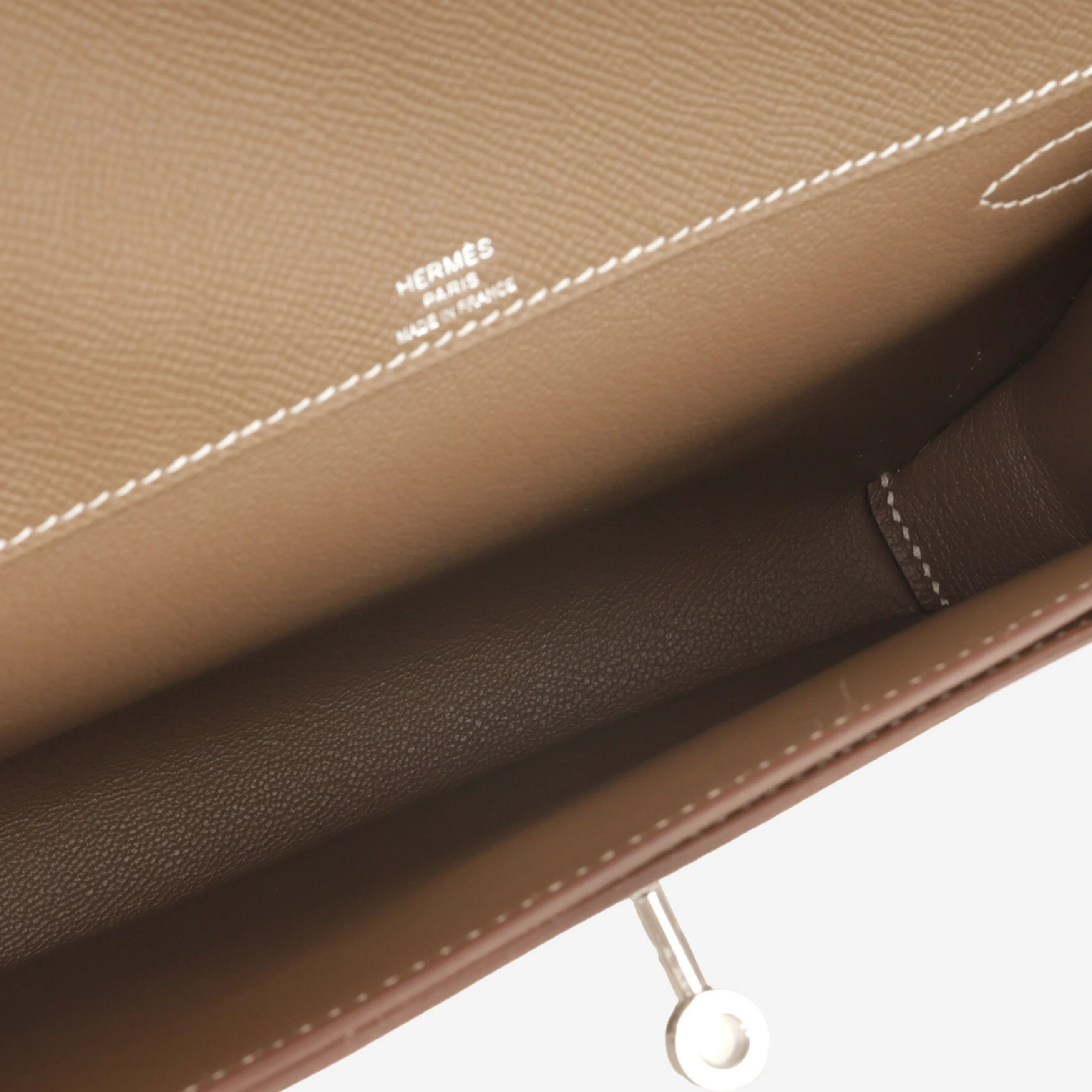 Hermès Kelly Dépêches 25 - Etoupe Epsom | Palladium Hardware - Image 5