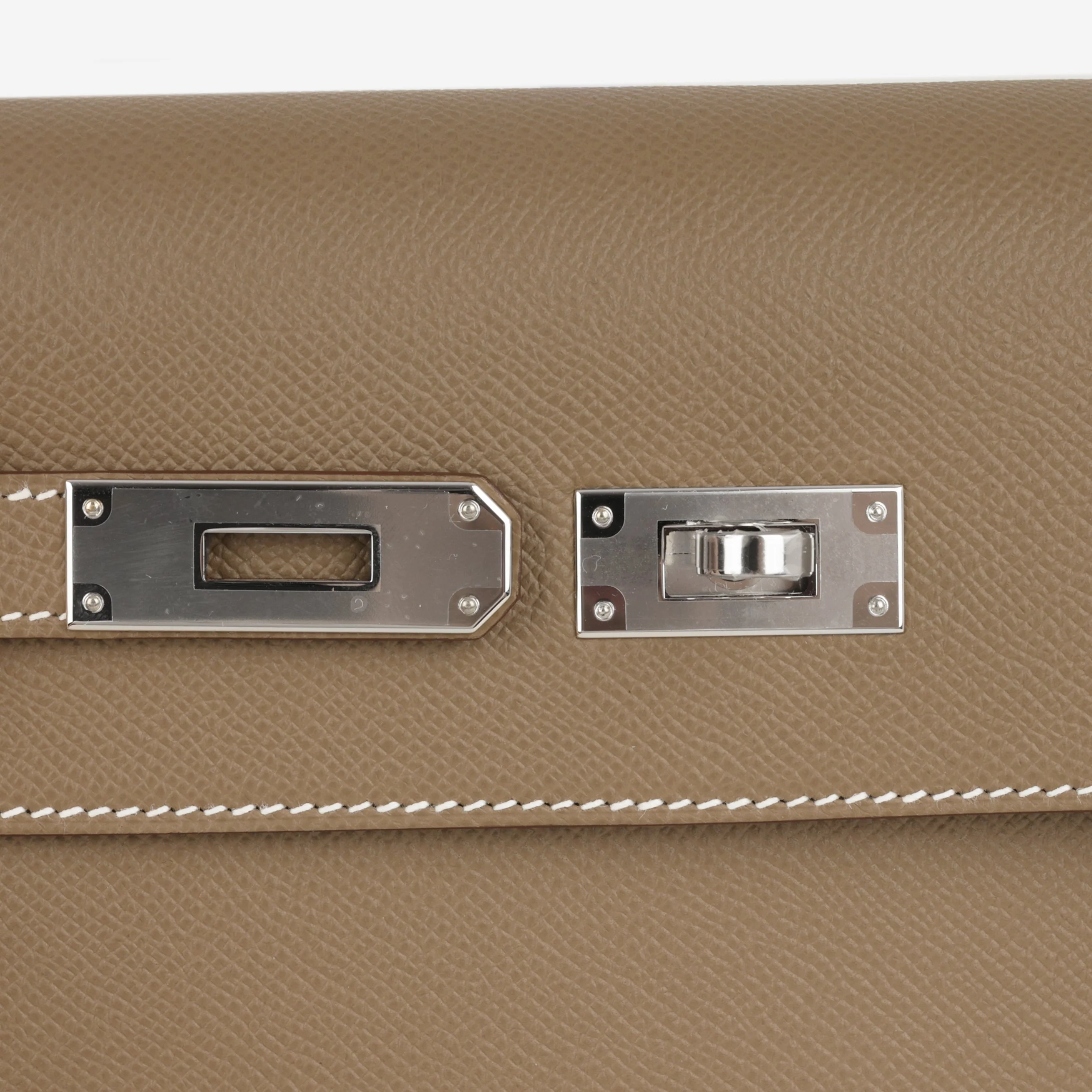 Hermès Kelly Dépêches 25 - Etoupe Epsom | Palladium Hardware - Image 6