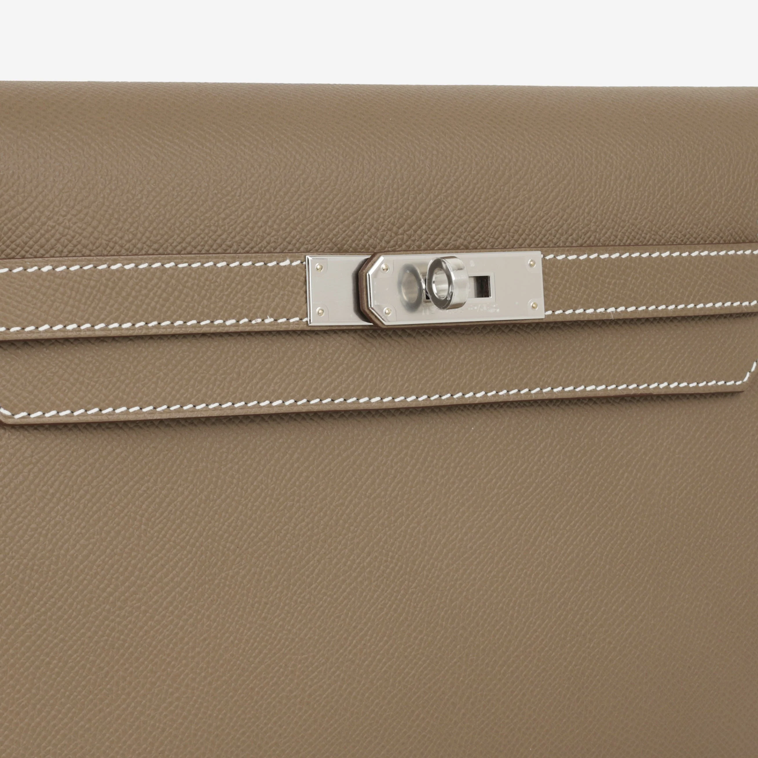Hermès Kelly Dépêches 25 - Etoupe Epsom | Palladium Hardware - Image 8