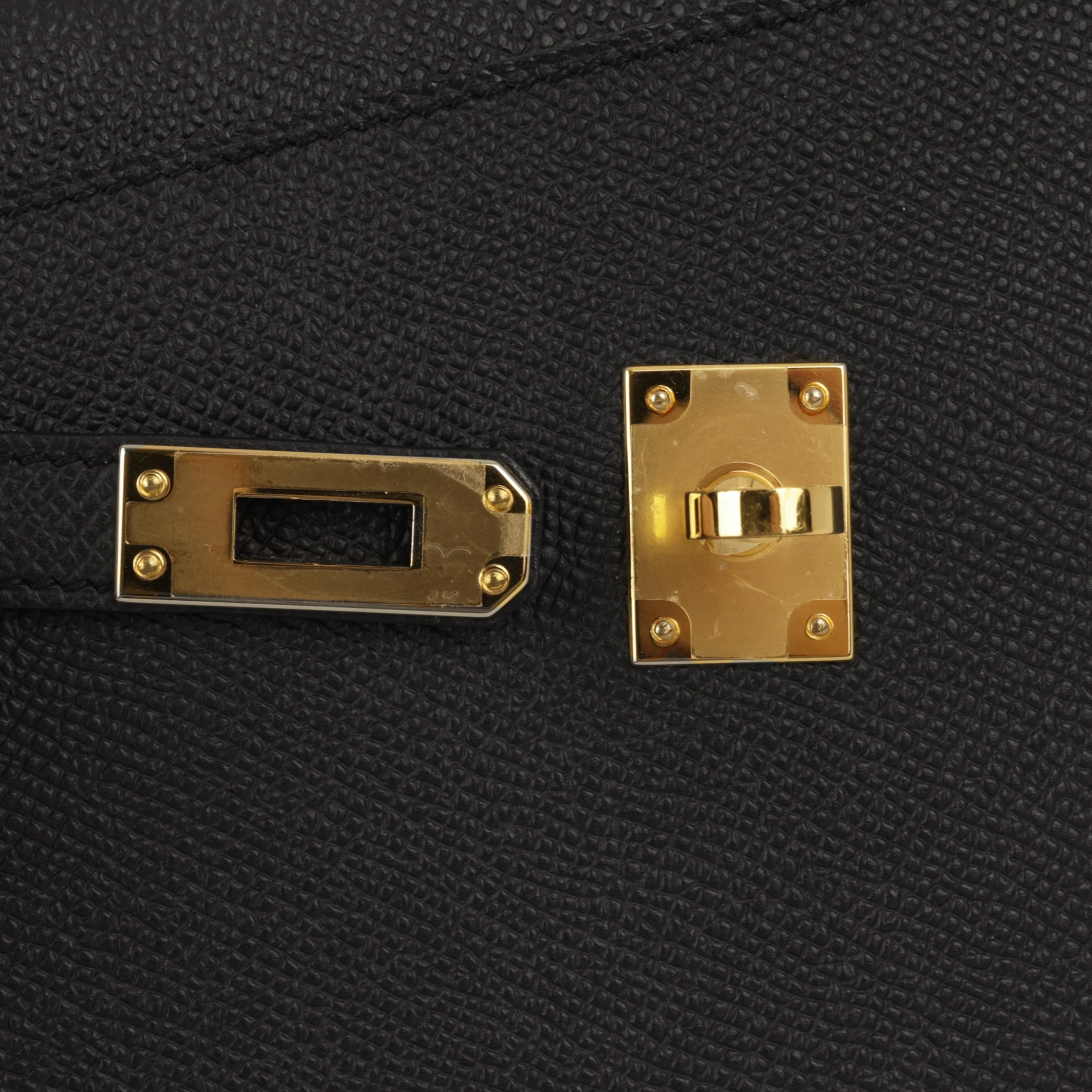 Hermès Kelly Desordre - Black Epsom | Gold Hardware - Image 9