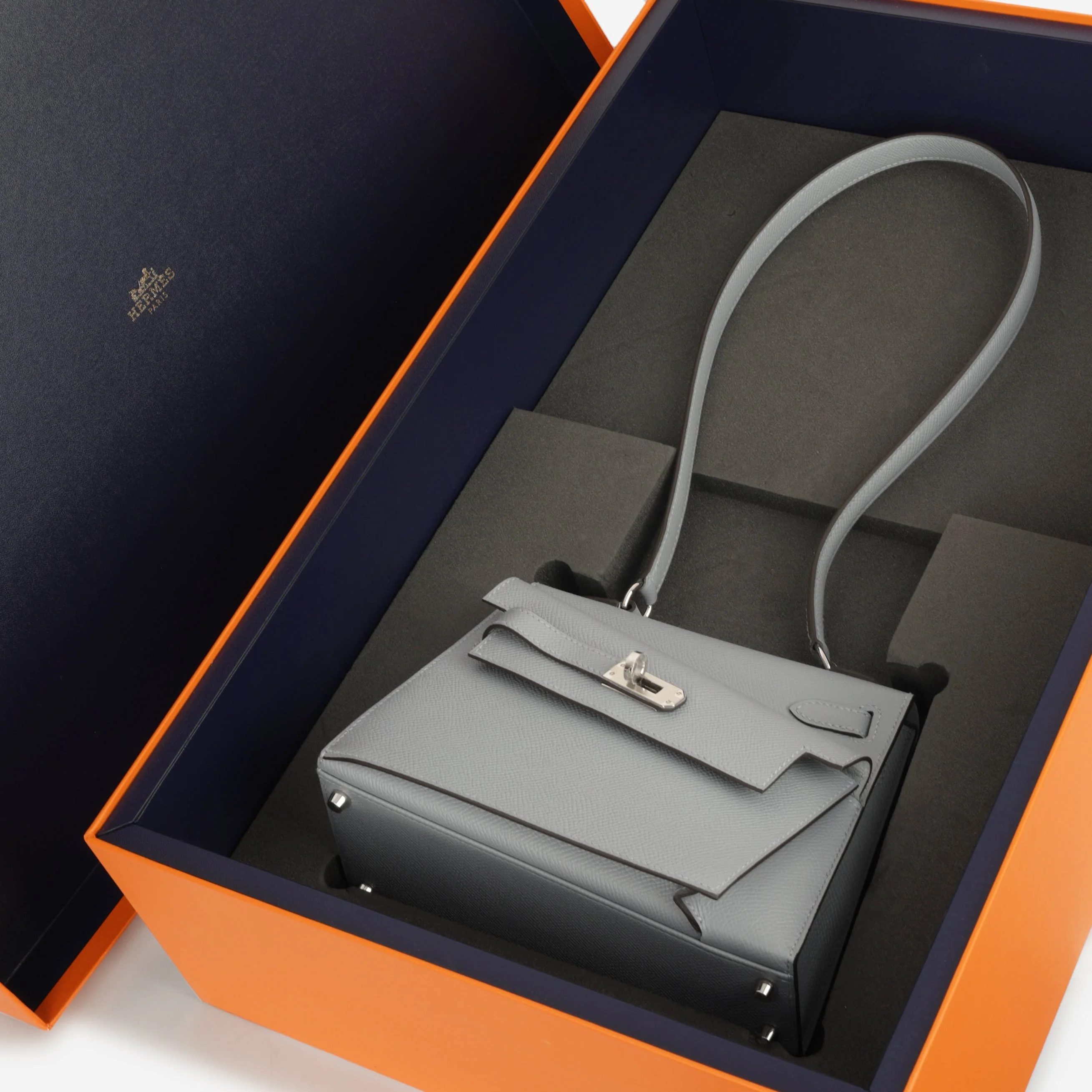 Hermès Kelly Desordre - Gris Pantin Epsom | Palladium Hardware - Image 12