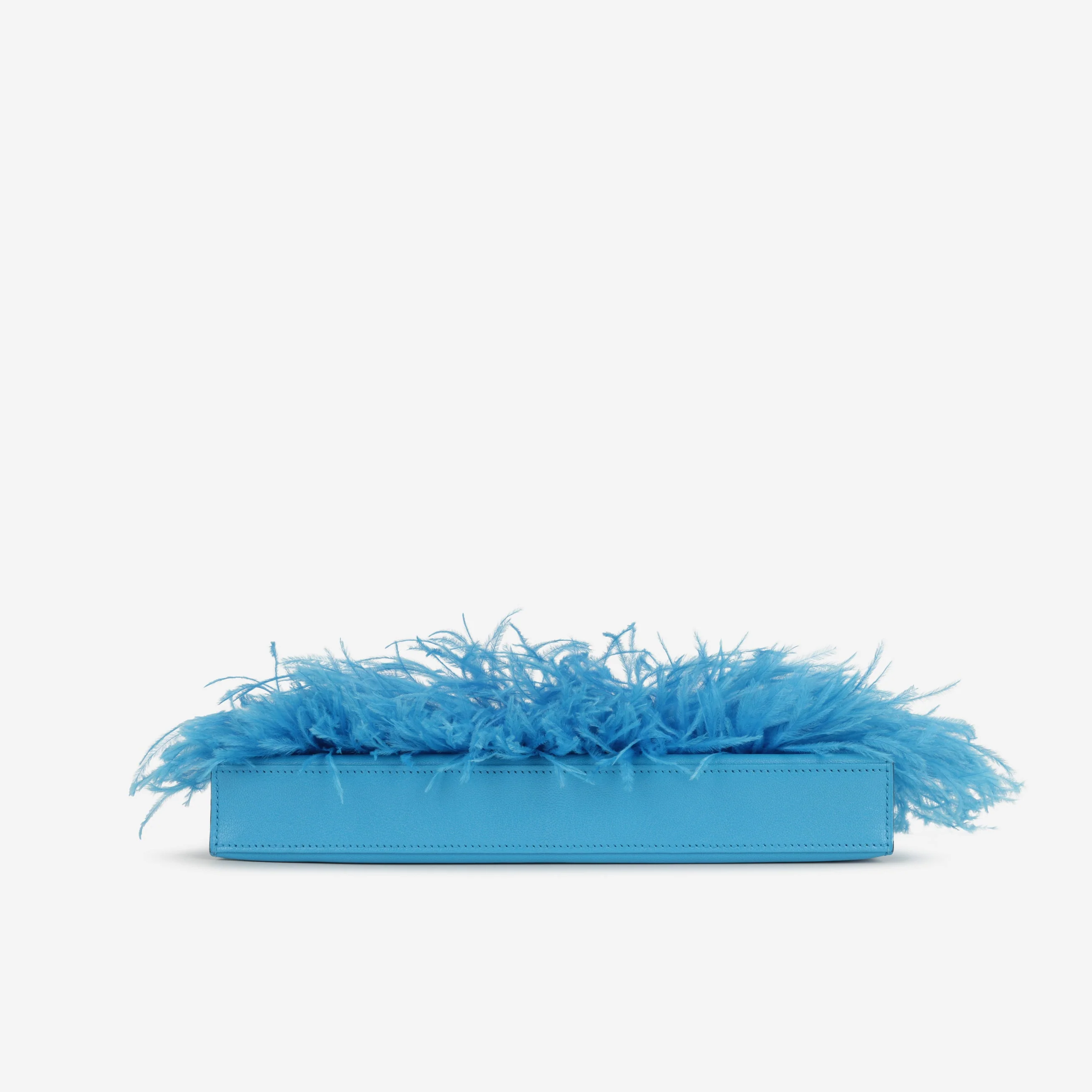 Hermès Kelly Elan Foile - Bleu Frida Chevre Chamkila / Plumes D'Autruche | Palladium Hardware - Image 5