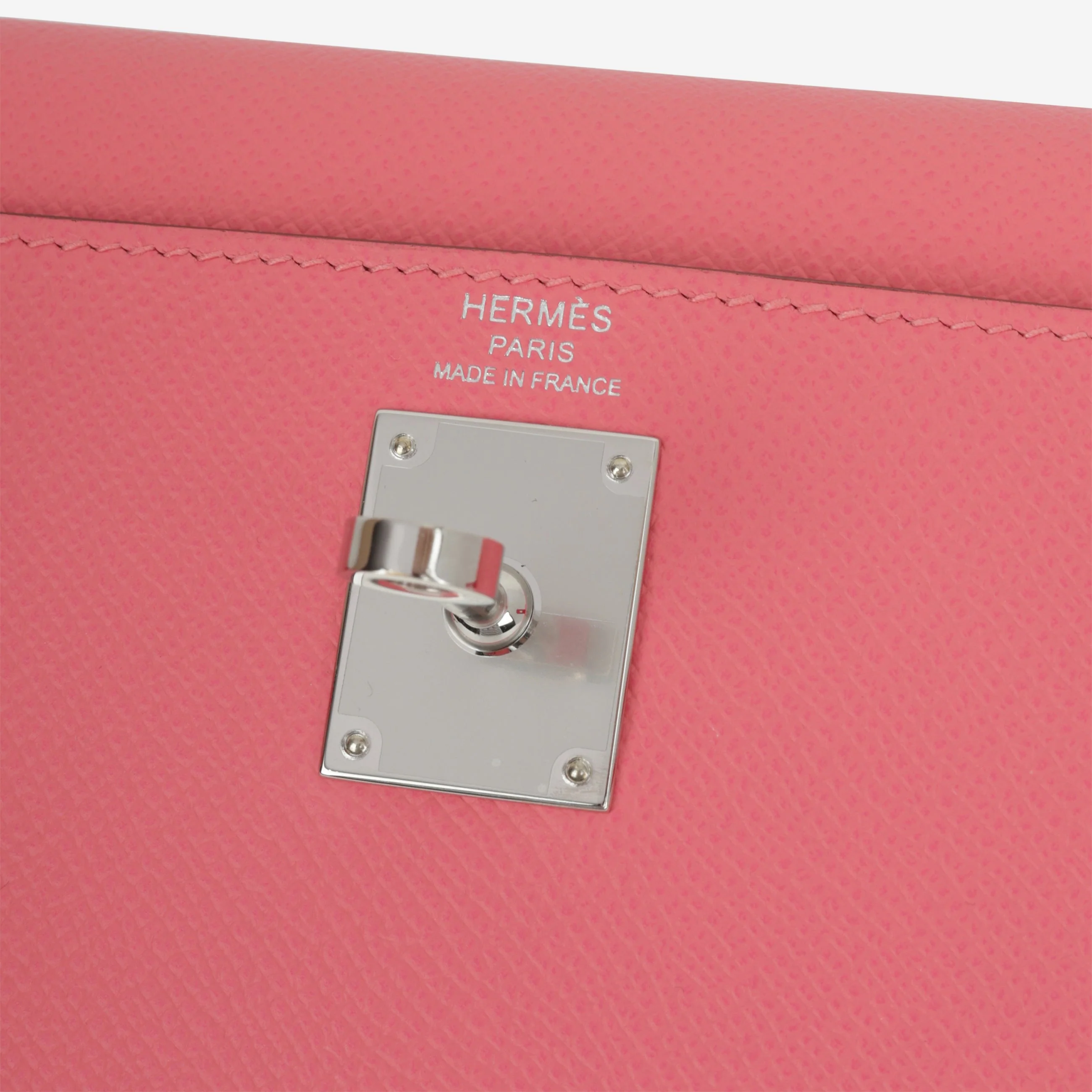 Hermès Kelly Elan - Rose Azalee Epsom | Palladium Hardware - Image 7