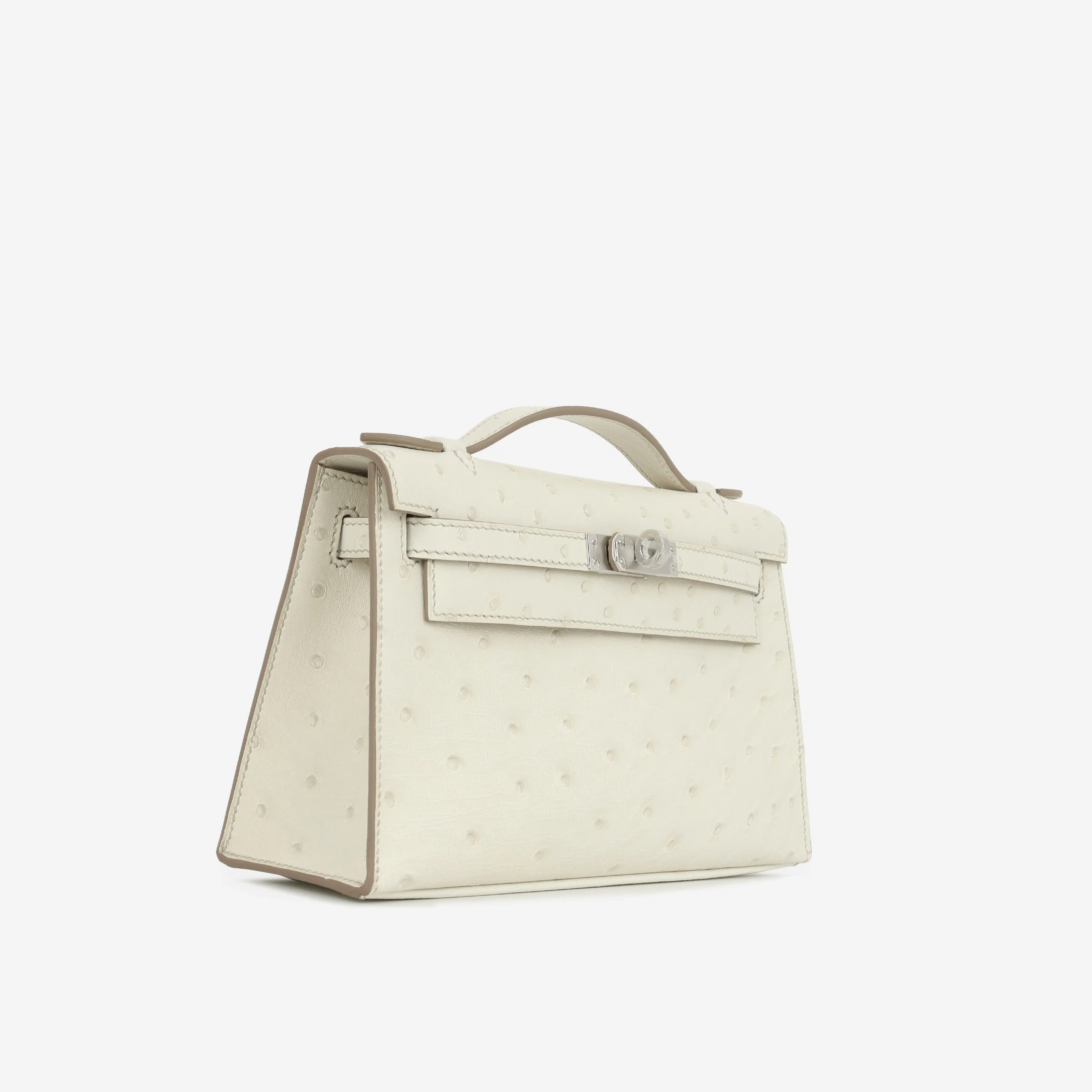 Hermès Kelly Pochette - Beton Ostrich | Palladium Hardware (NWT) - Image 2