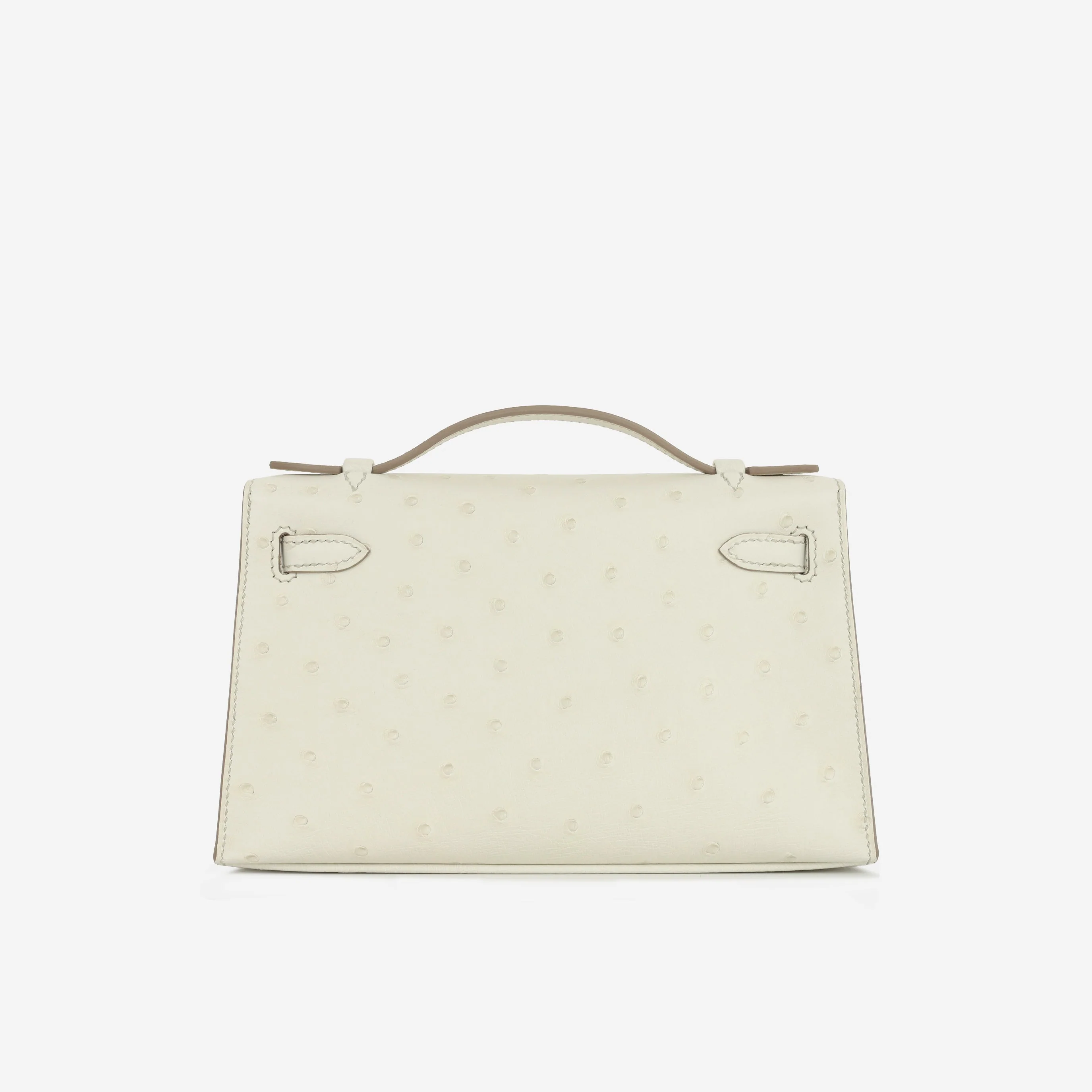 Hermès Kelly Pochette - Beton Ostrich | Palladium Hardware (NWT) - Image 5