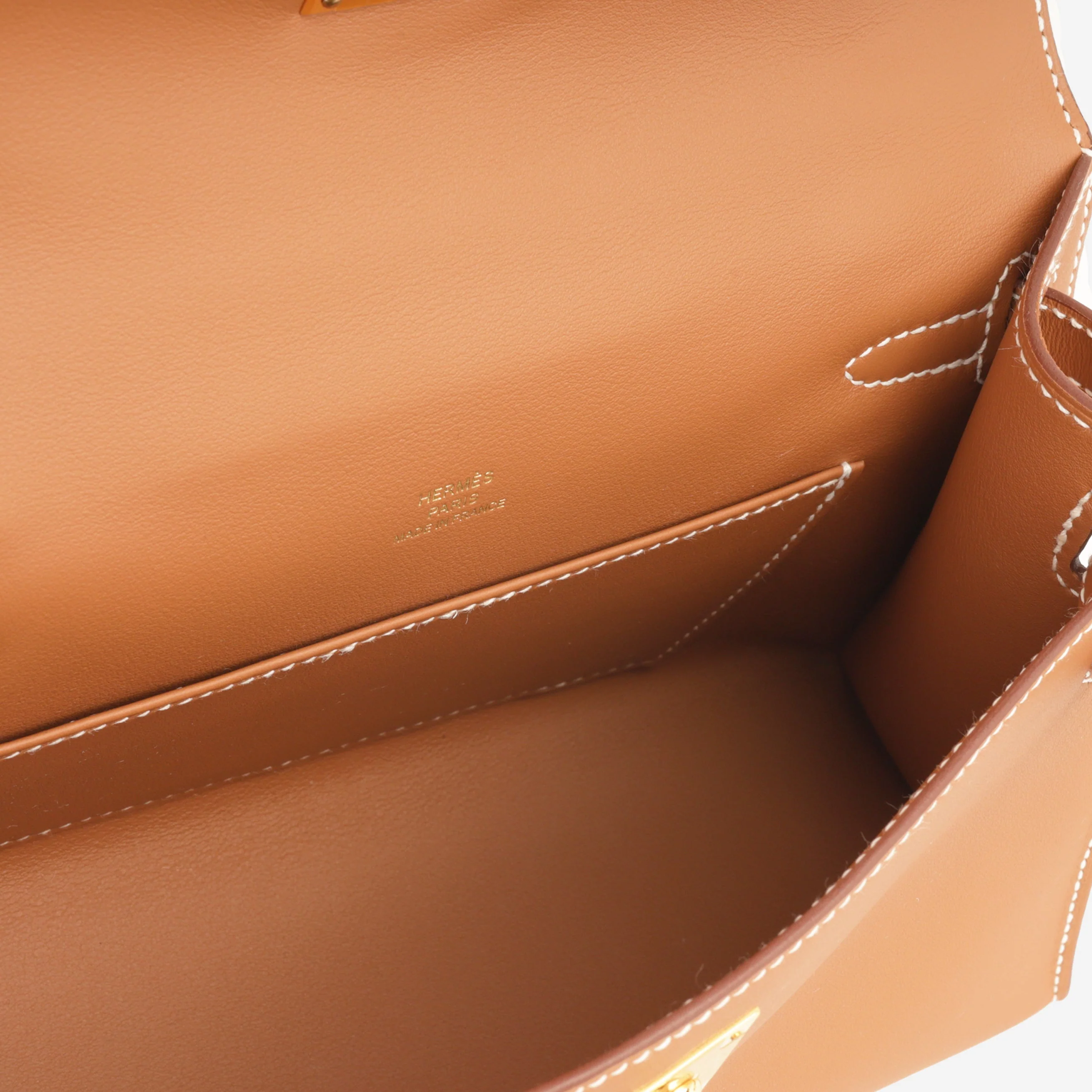 Hermès Kelly Pochette - Gold Swift | Gold Hardware - Image 8