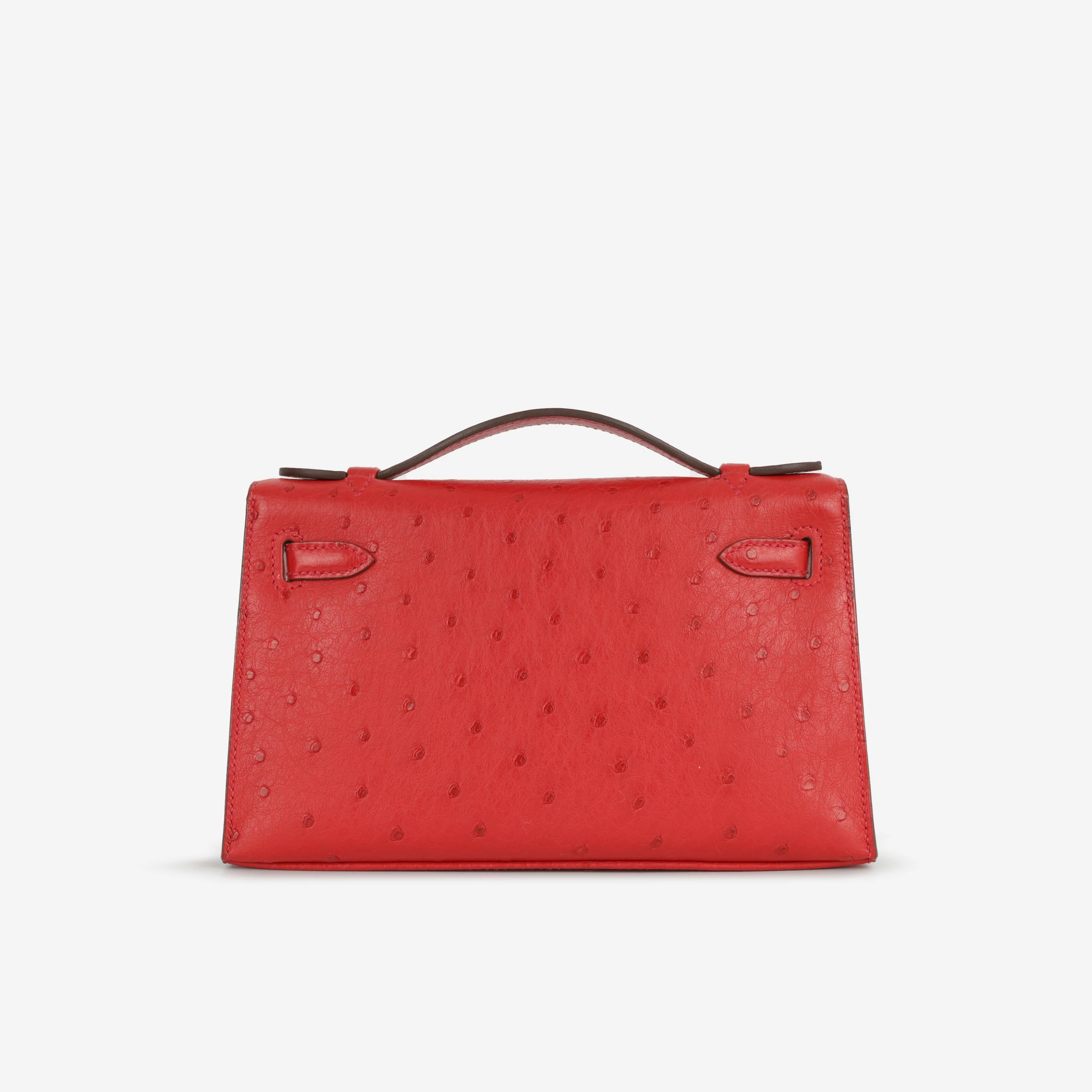 Hermès Kelly Pochette - Rouge Vif Ostrich | Gold Hardware - Image 3
