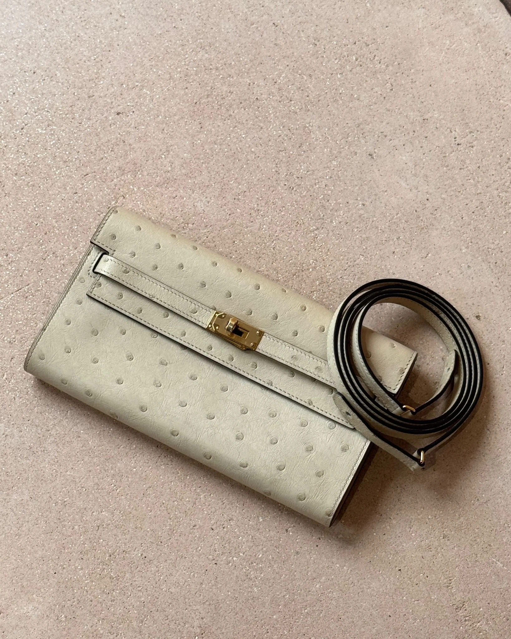 Hermès Kelly To Go - Parchemin Ostrich | Gold Hardware - Image 10