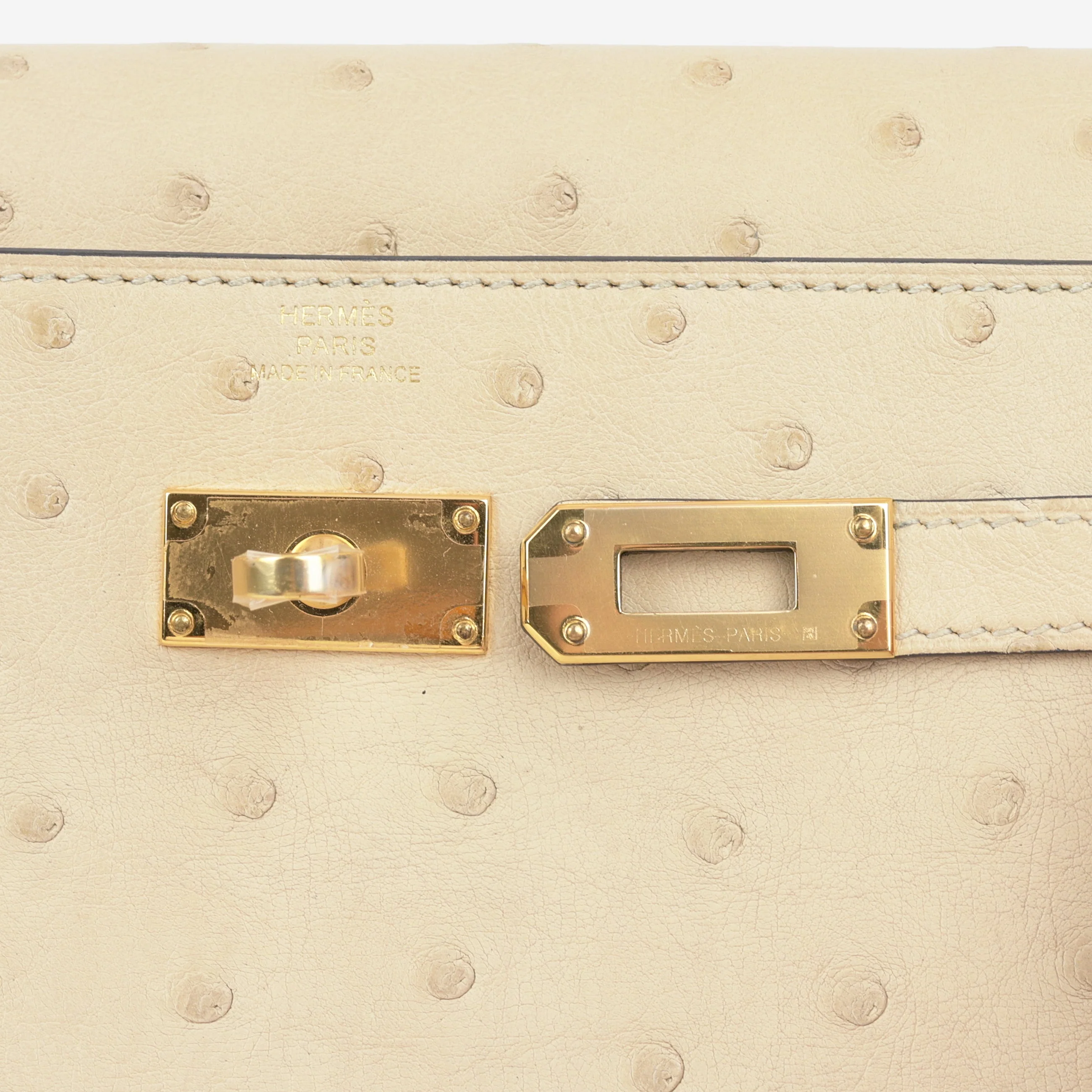 Hermès Kelly To Go - Parchemin Ostrich | Gold Hardware - Image 8