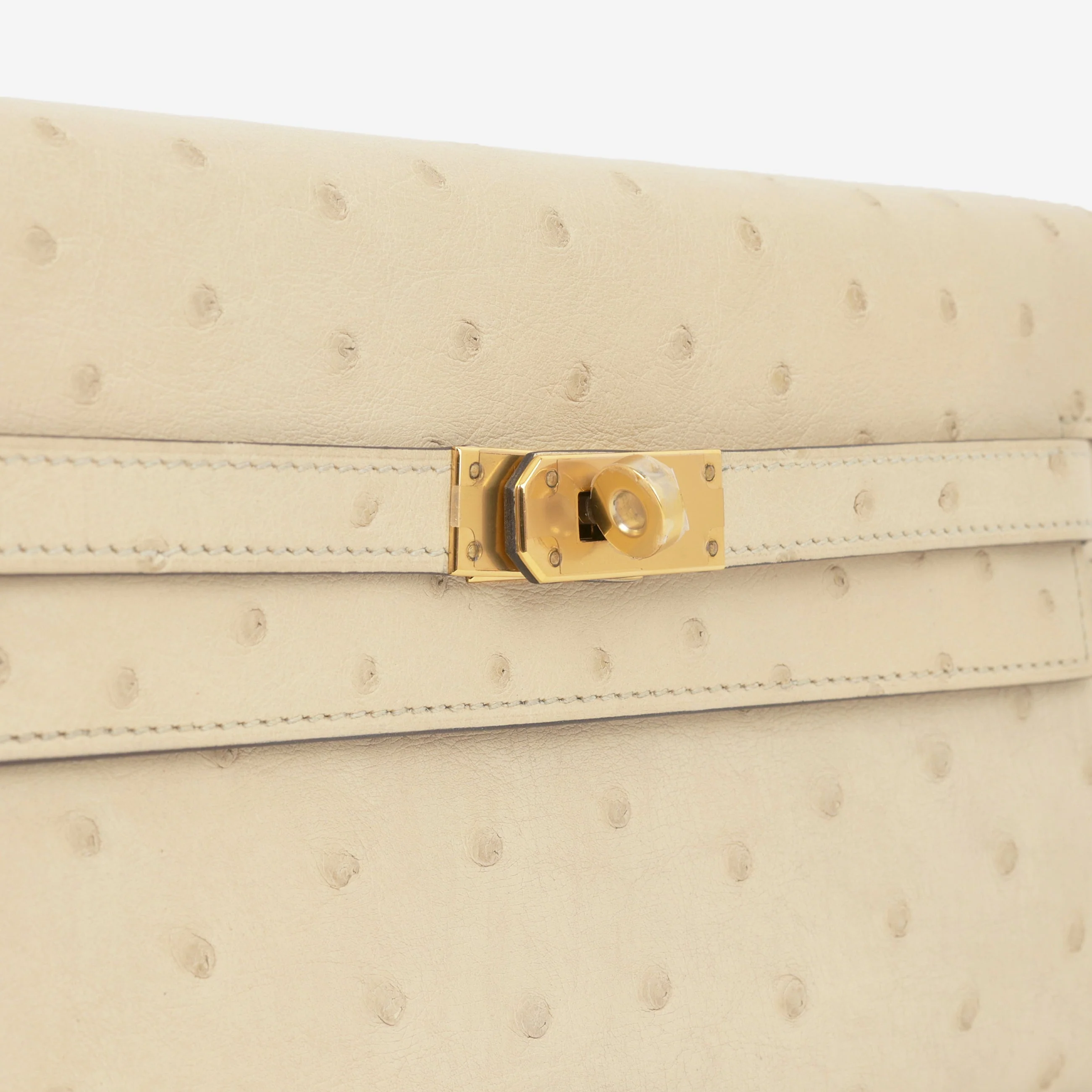 Hermès Kelly To Go - Parchemin Ostrich | Gold Hardware - Image 9