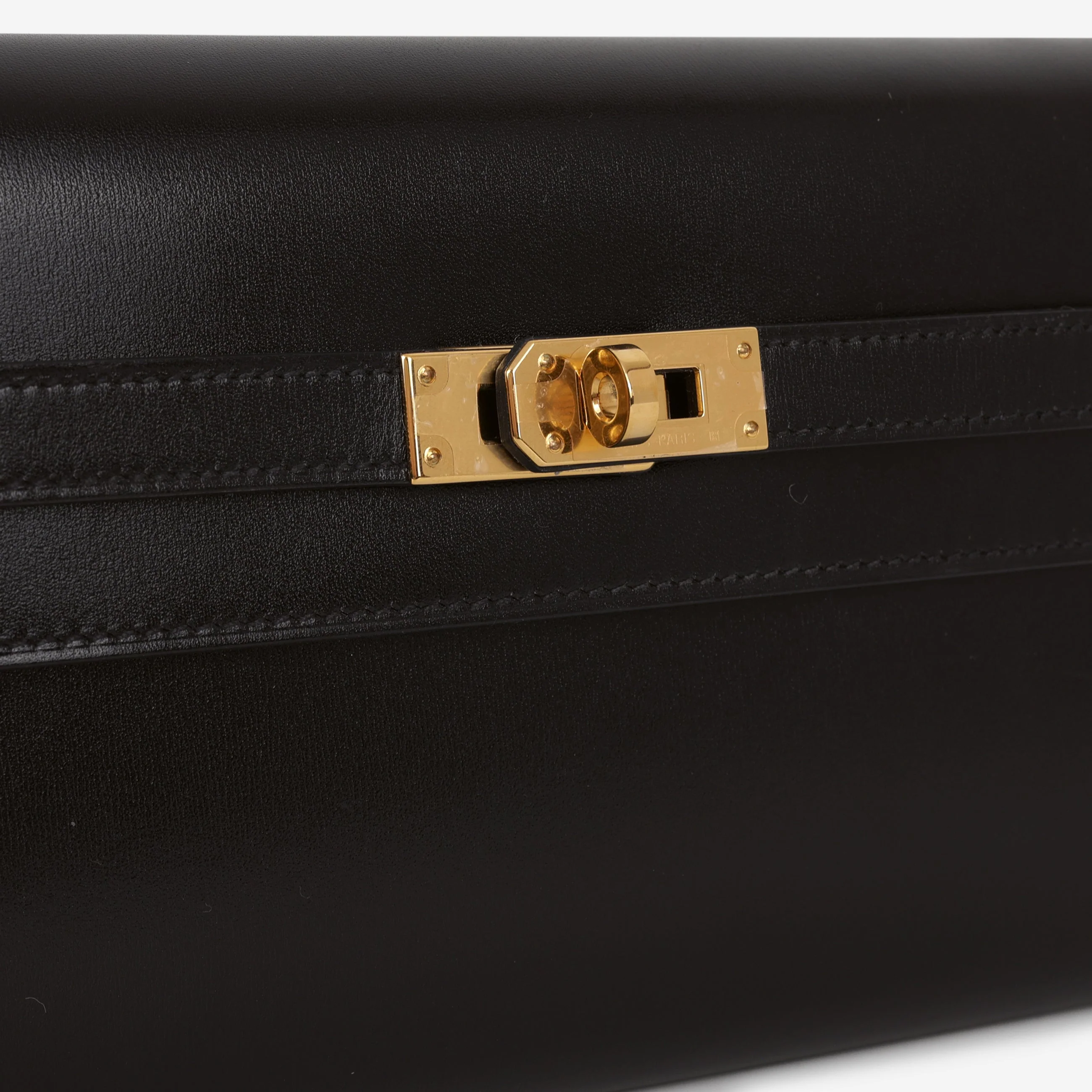 Hermès Kelly To Go Wallet - Black Box Calf | Gold Hardware - Image 8