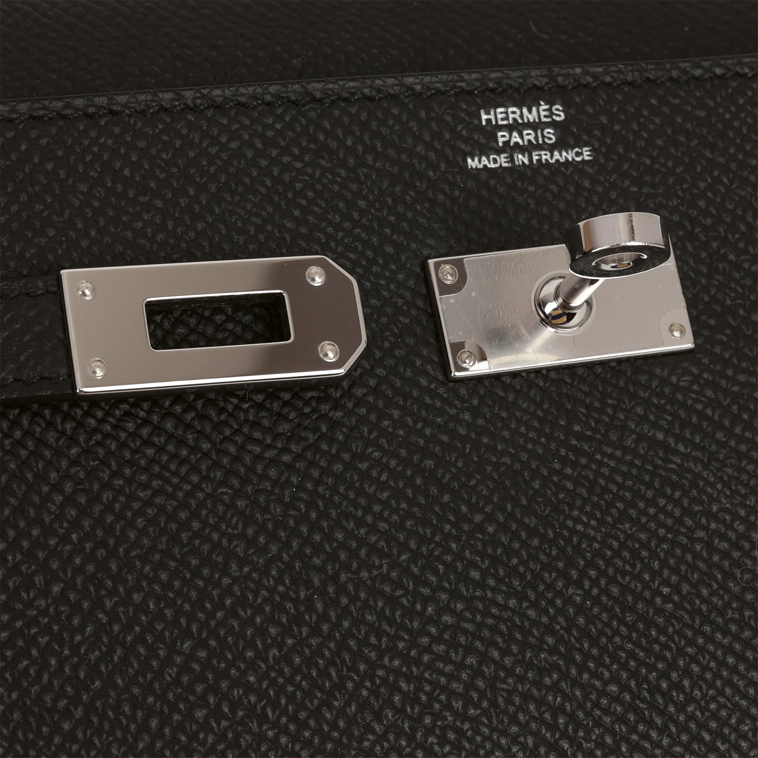 Hermès Kelly To Go Wallet - Black Epsom | Palladium Hardware - Image 7