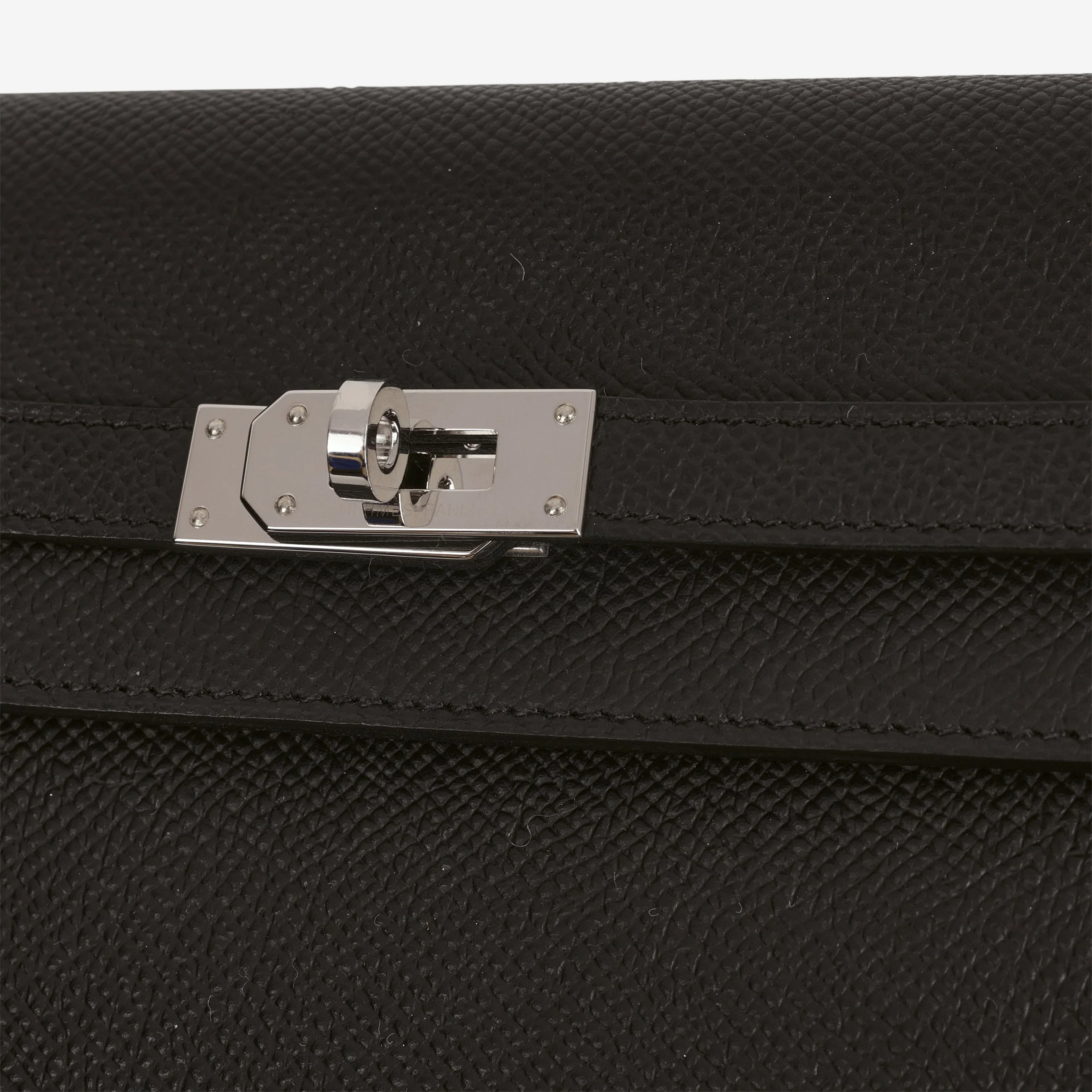 Hermès Kelly To Go Wallet - Black Epsom | Palladium Hardware - Image 8