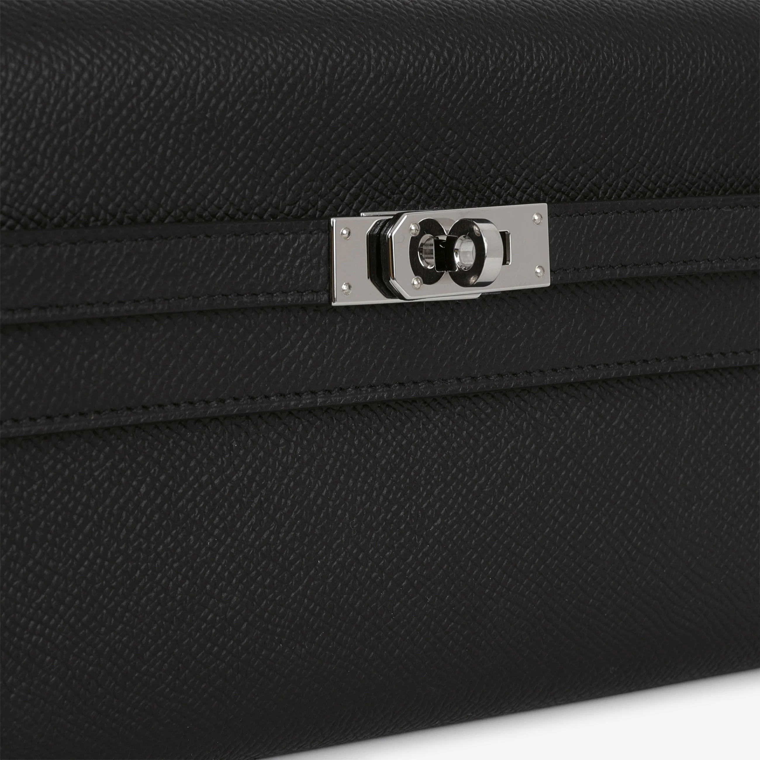 Hermès Kelly To Go Wallet - Black Epsom | Palladium Hardware - Image 9