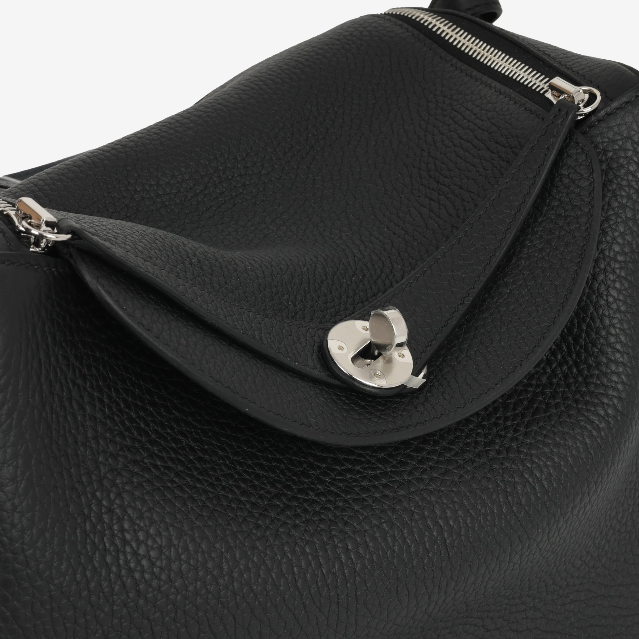 Hermès Lindy 30 - Noir Clemence - Palladium Hardware - Image 7