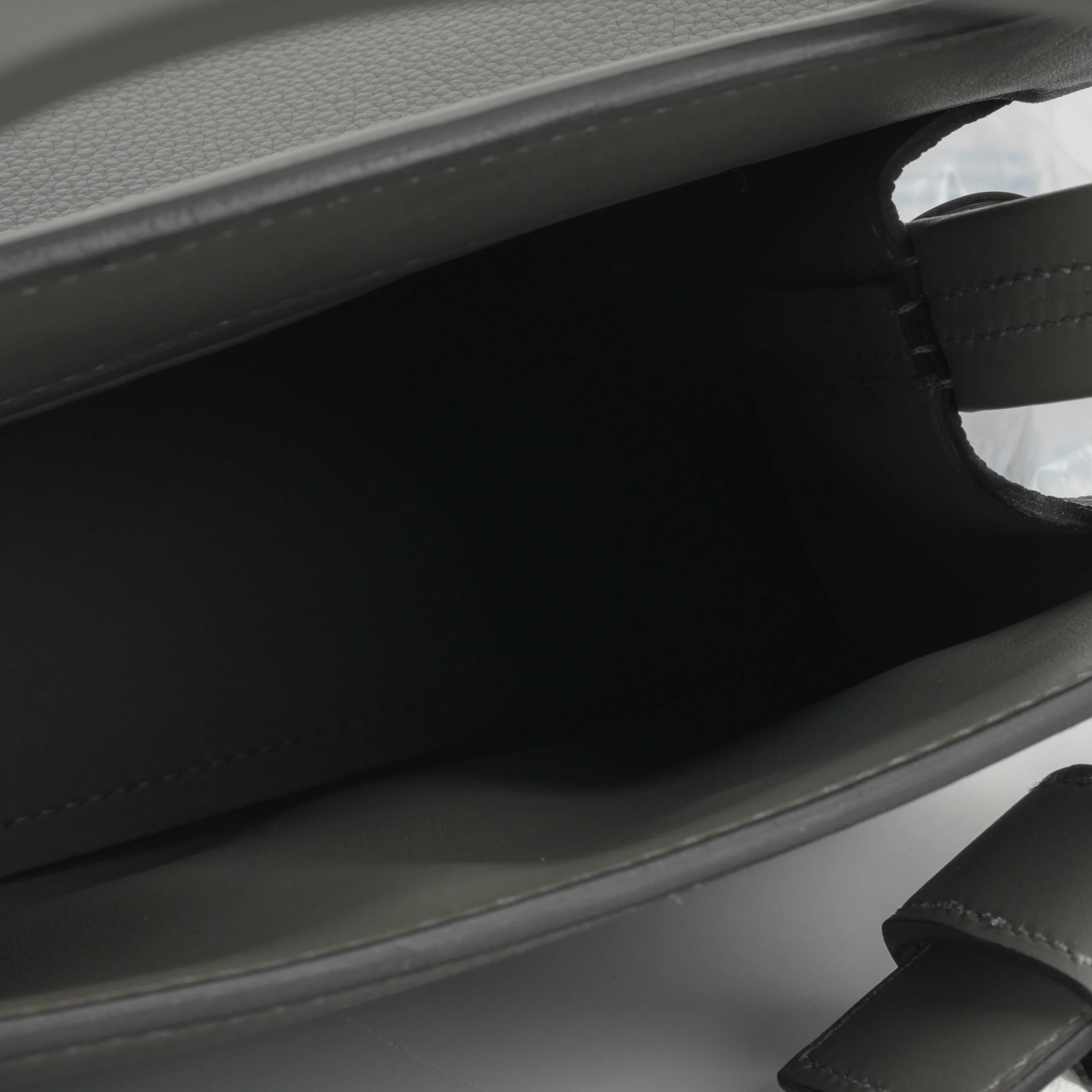 Hermès Medor Bag - Gris Meyer Togo / Swift | Palladium Hardware - Image 10