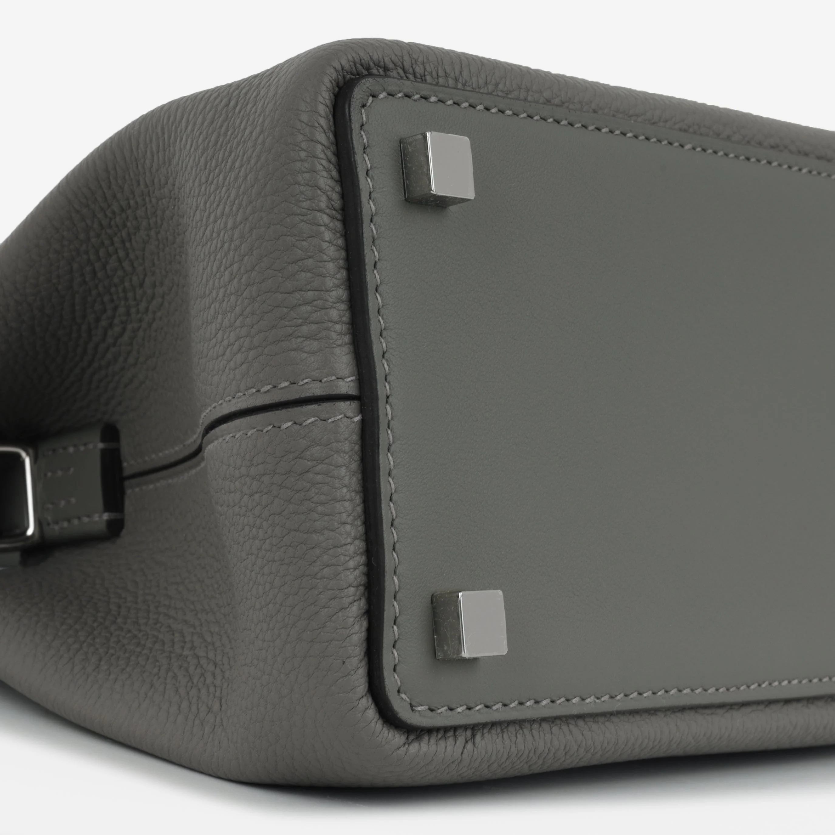 Hermès Medor Bag - Gris Meyer Togo / Swift | Palladium Hardware - Image 6