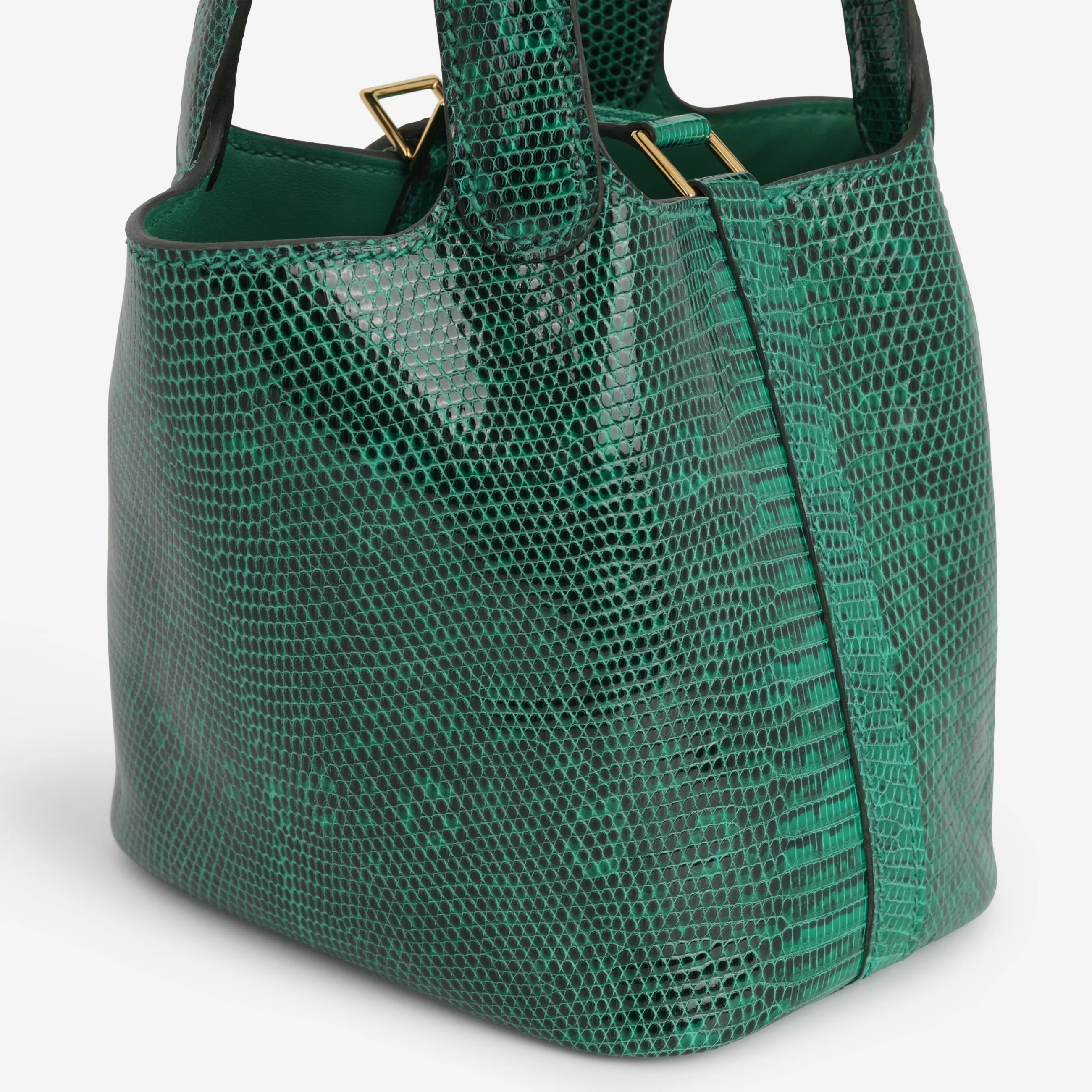 Hermès Micro Picotin 14 - Vert Vertigo Lizard | Gold Hardware - Image 5