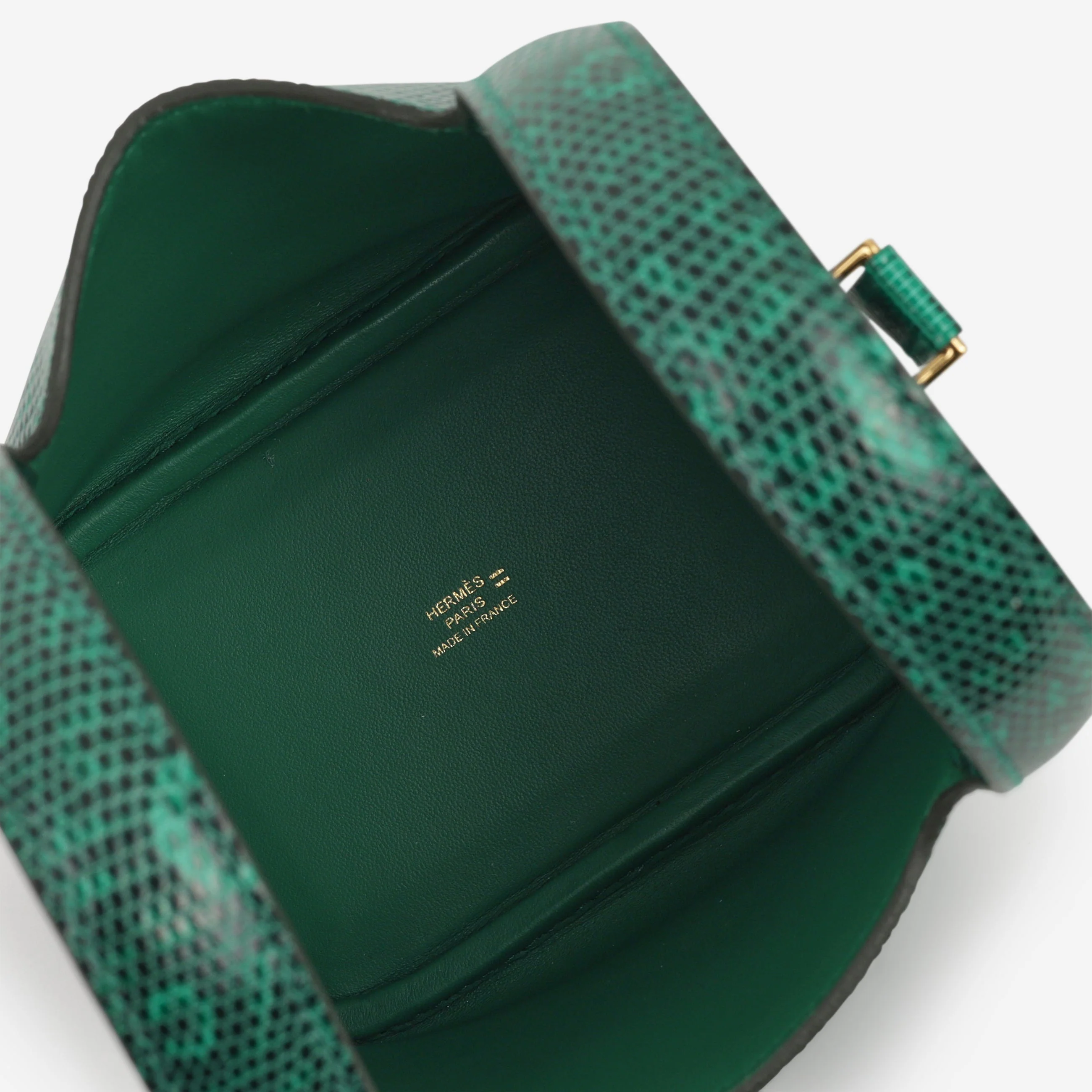 Hermès Micro Picotin 14 - Vert Vertigo Lizard | Gold Hardware - Image 6