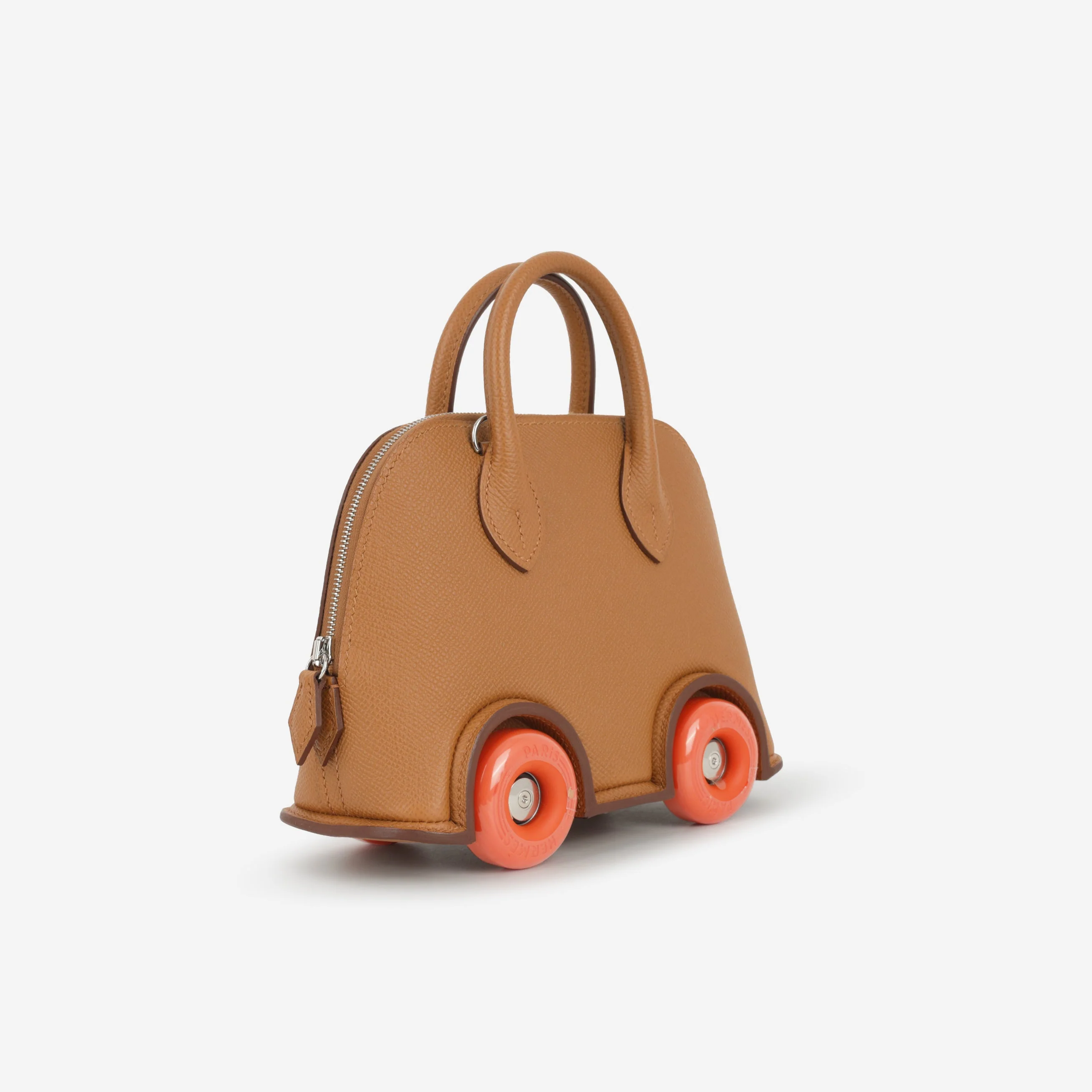 Hermès Mini Bolide On Wheels - Gold Epsom / Orange Wheels | Palladium Hardware - Image 2