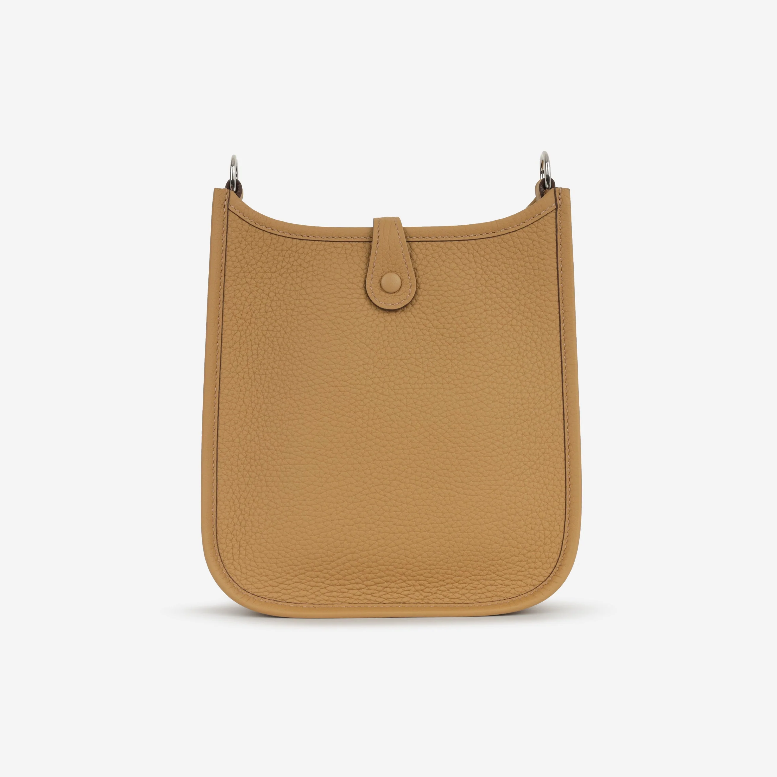 Hermès Mini Evelyne 16  - Biscuit Clemence / Nata Strap | Palladium Hardware - Image 4